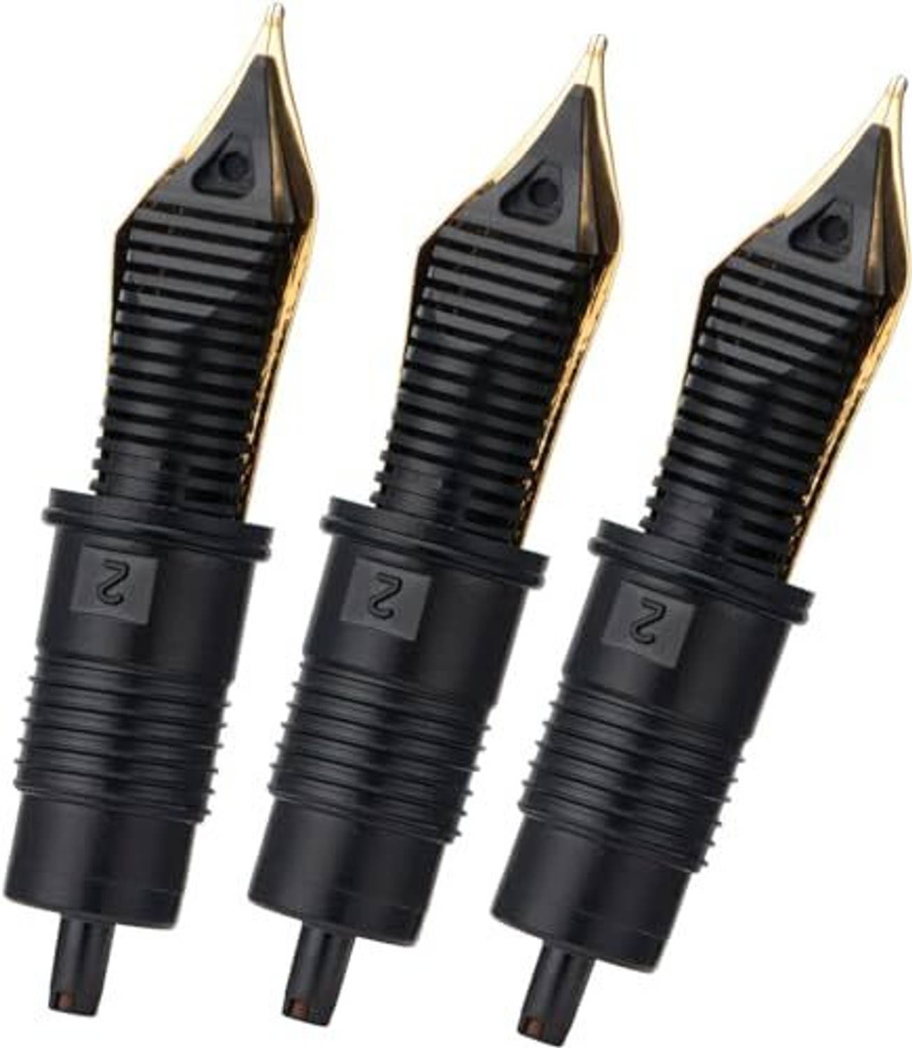 Gold Leaf Jinhao Set of 3 Replacement Nib (EF, F and M) Gold Trim