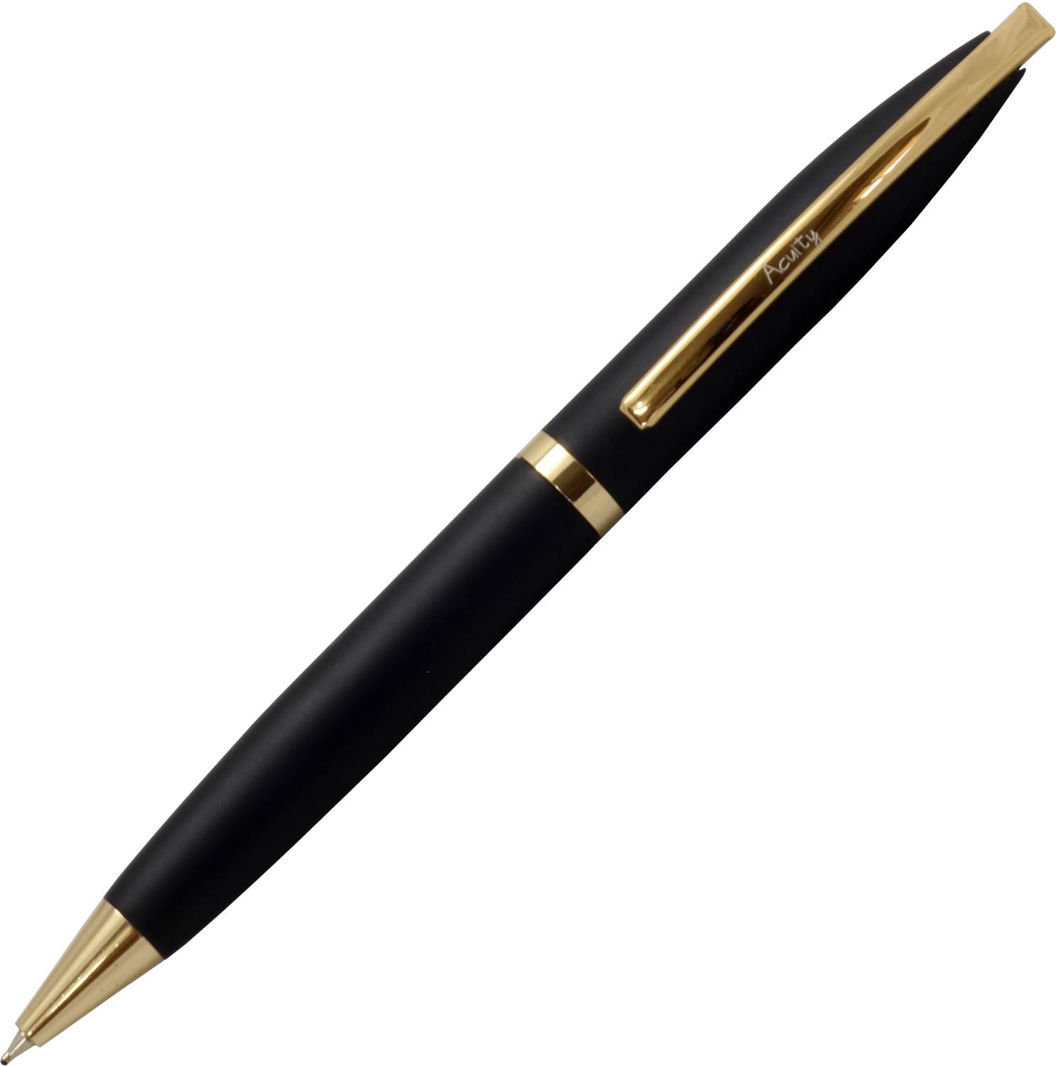 Acuity Ball Point Pen - Metal Body with Matte Black Finish & Gold Accessories - Ball Pen