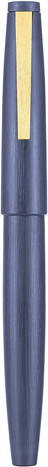 Image of Levin 80 Denim Blue Fountain Pen,Extra Fine Gold Nib with Ink Converter and Pen Fountain Pen