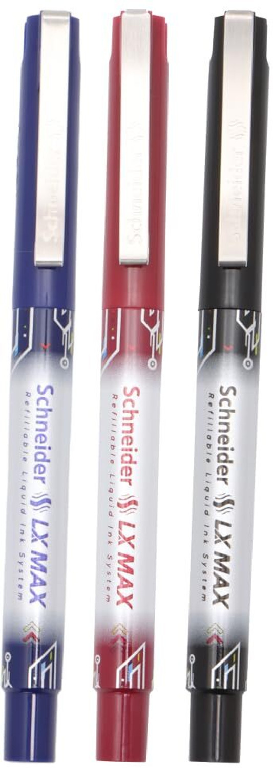 Image of Luxor Schneider LX MAX | Cone Tip | 0.5 mm | 1000+ Meters Writing Length | German Technology Roller Ball Pen