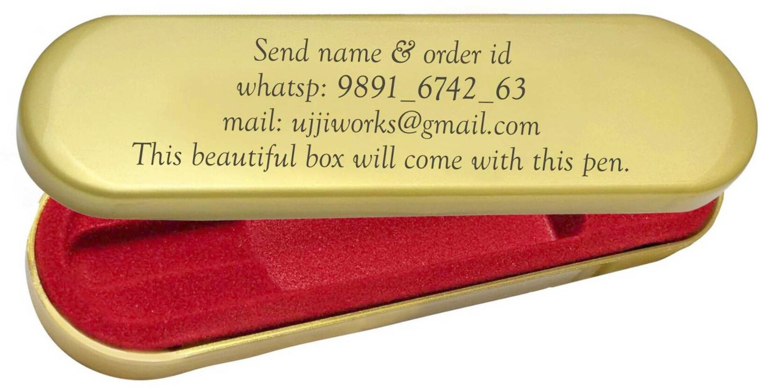 Image of UJJi Dull Chrome Platted with Golden Part Ball Pen