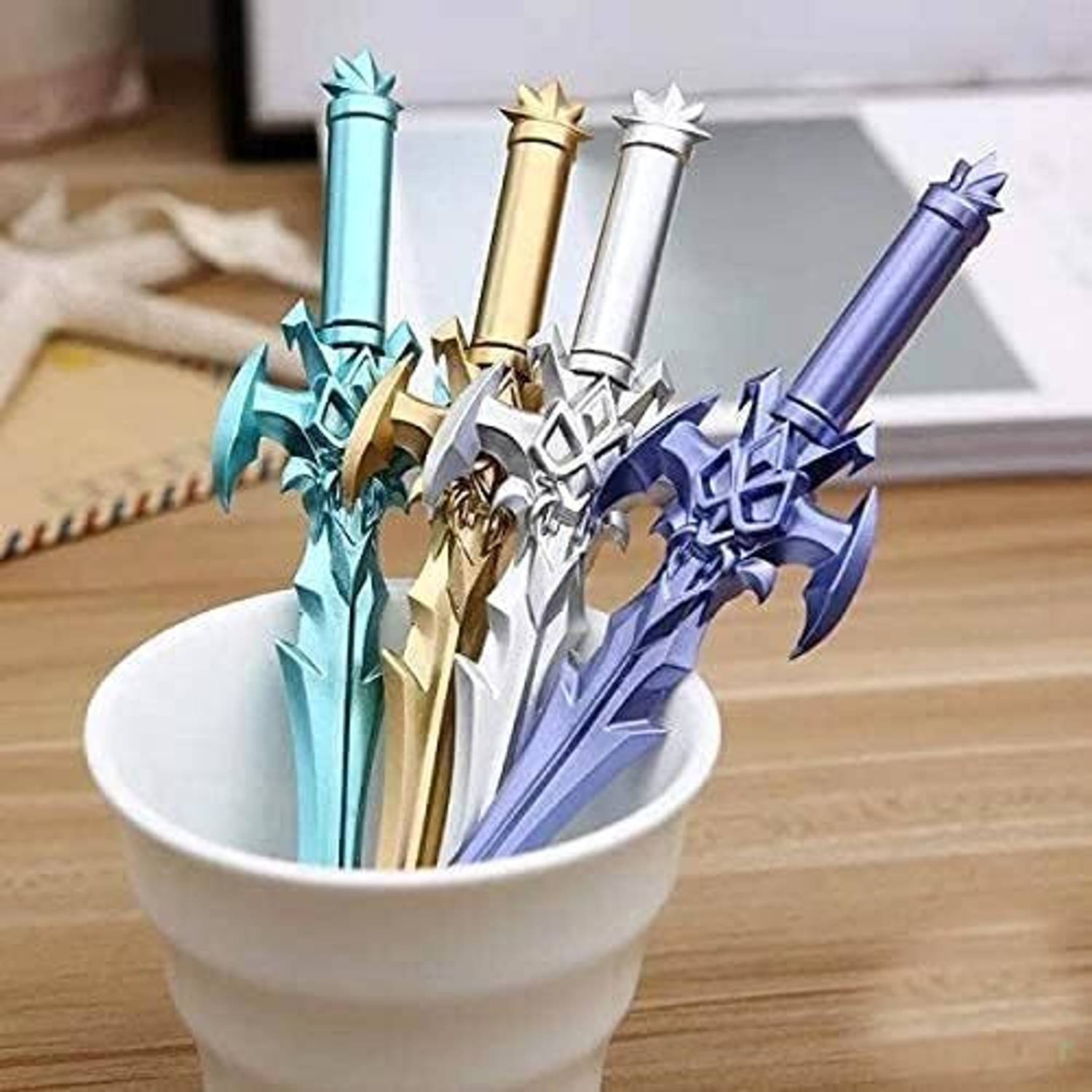 RINGHAS Fancy Warrior Sword Gel Pen (Pack of 4) - Image 1
