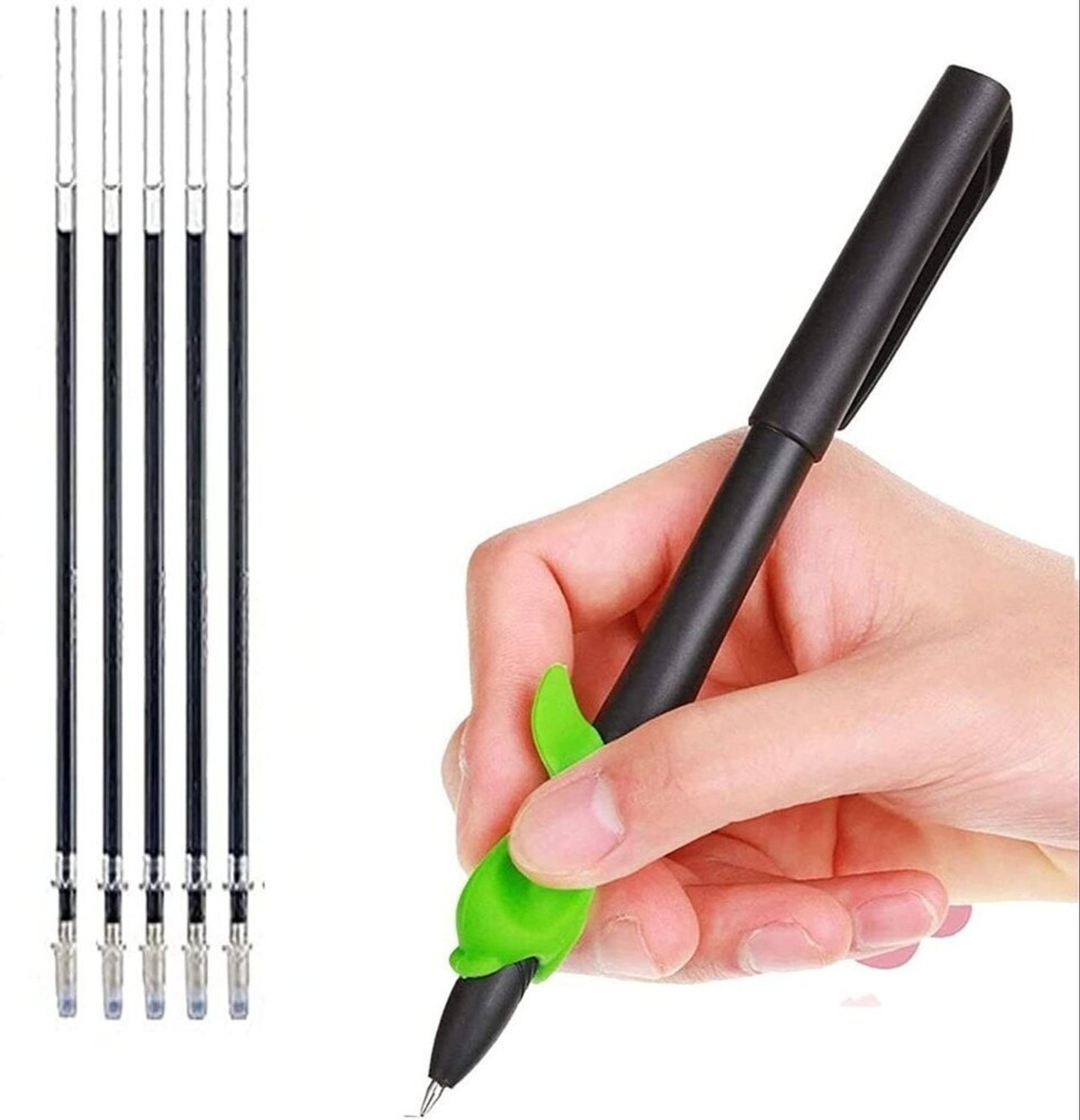 Image of Zodler Magic Pen Plus Grip And Refill (Pack of 10, Ink Color - Blue)