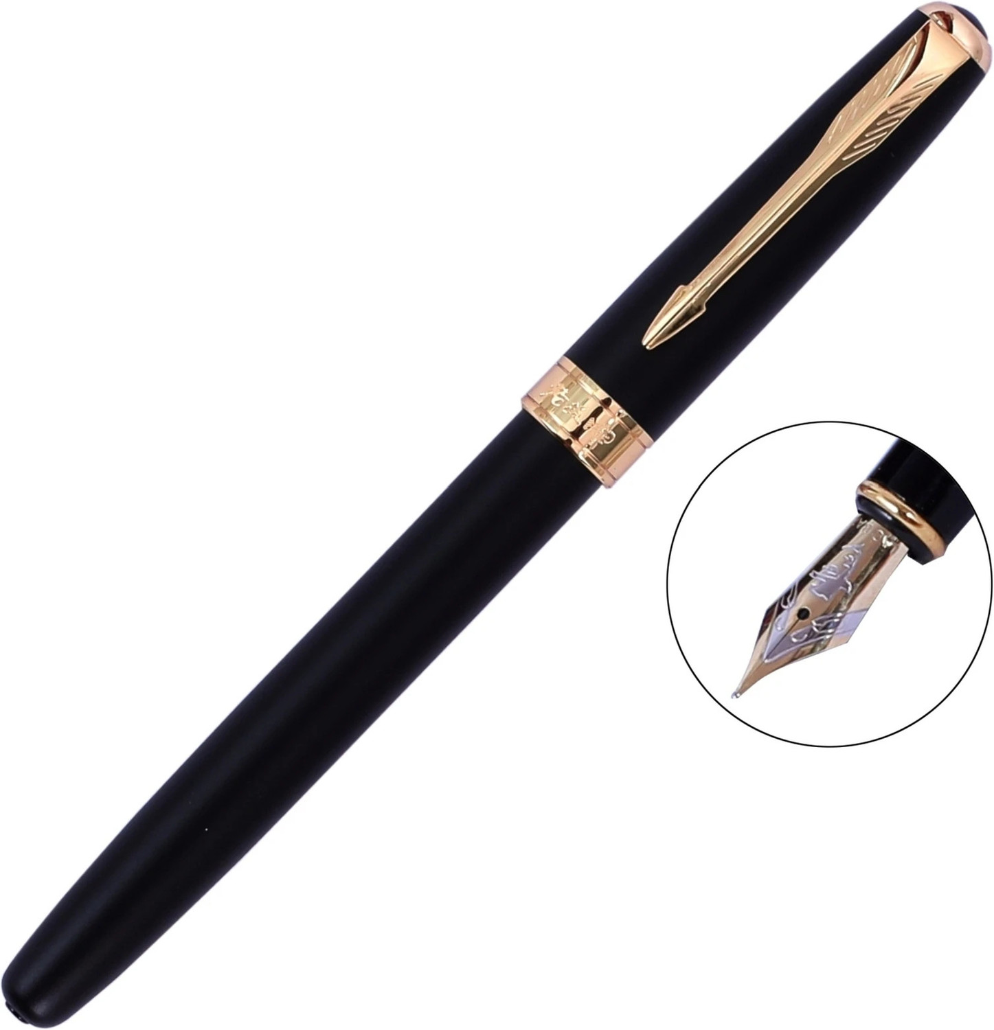 Image of Krink F133 Jinhao Baoer 801 Luxury Executive Stainless Steel Fountain Pen Fountain Pen