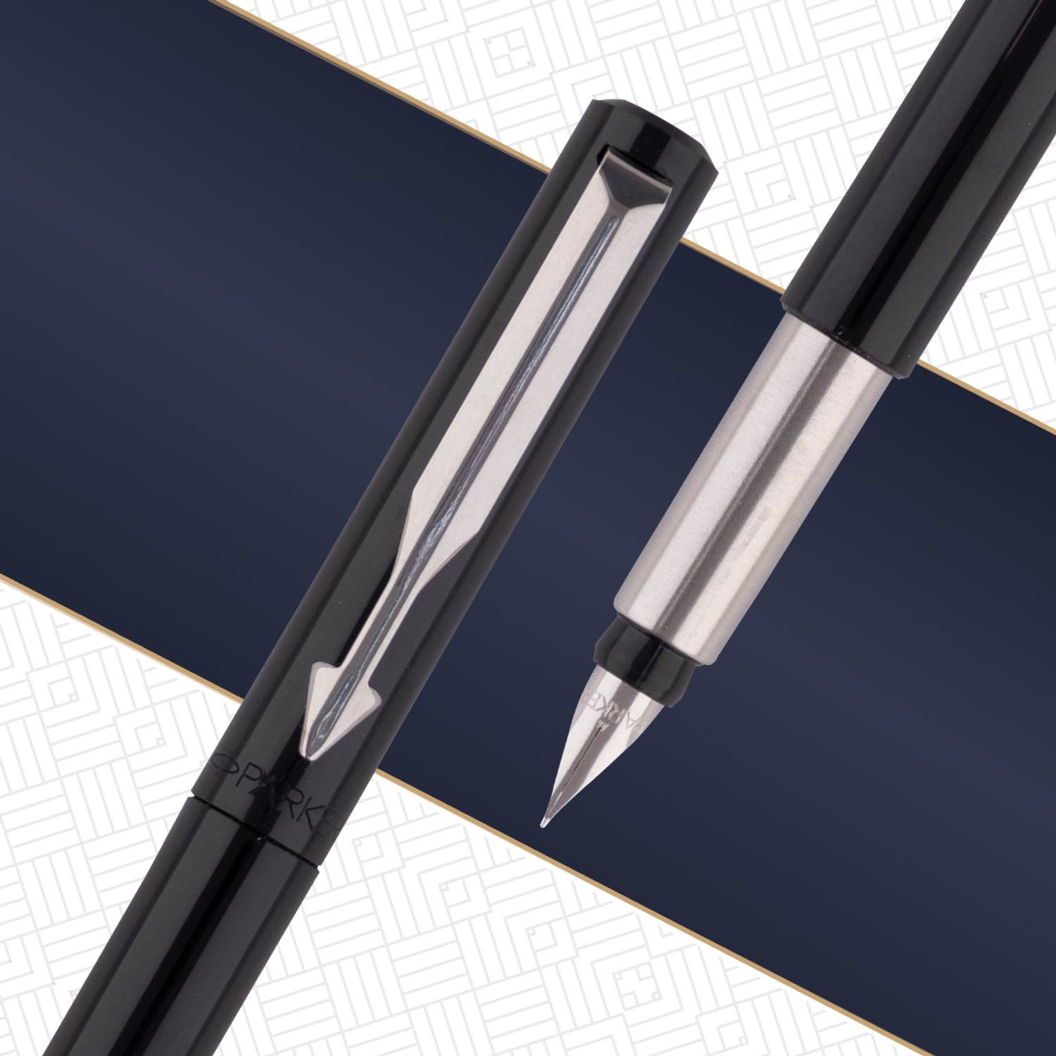 Parker Vector Stainless Steel Chrome Fountain Pen - Image 5