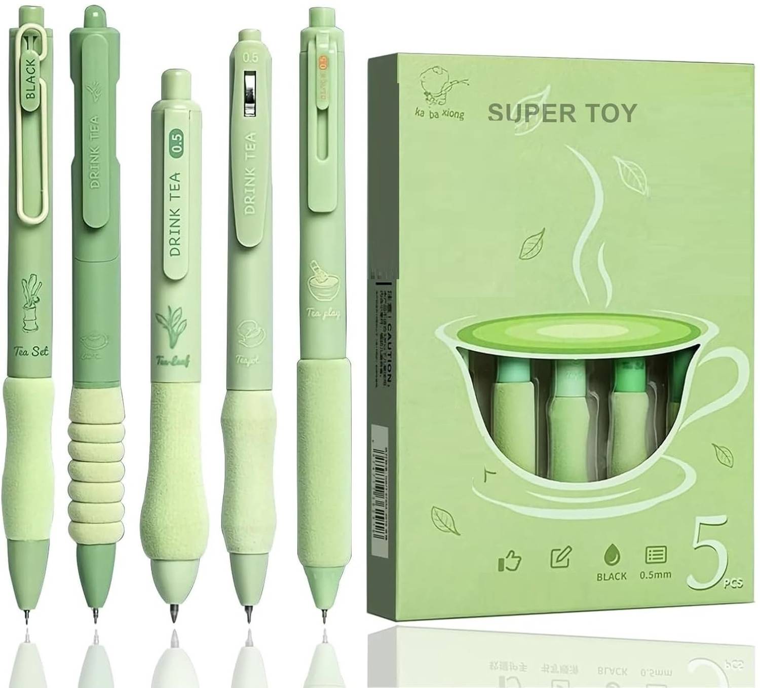 Akvanar Gel Pens Retractable Gel Pens 0.5mm Point Smooth Writing Pens Ball Pen