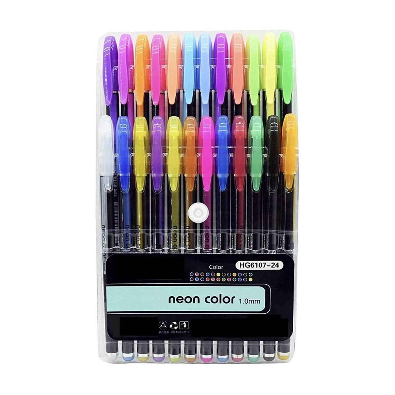 Adoere 24 Pc Gel Pens set Color gel pens,Glitter,Metallic Neon Pen Set Coloring Drawing Gel Pen