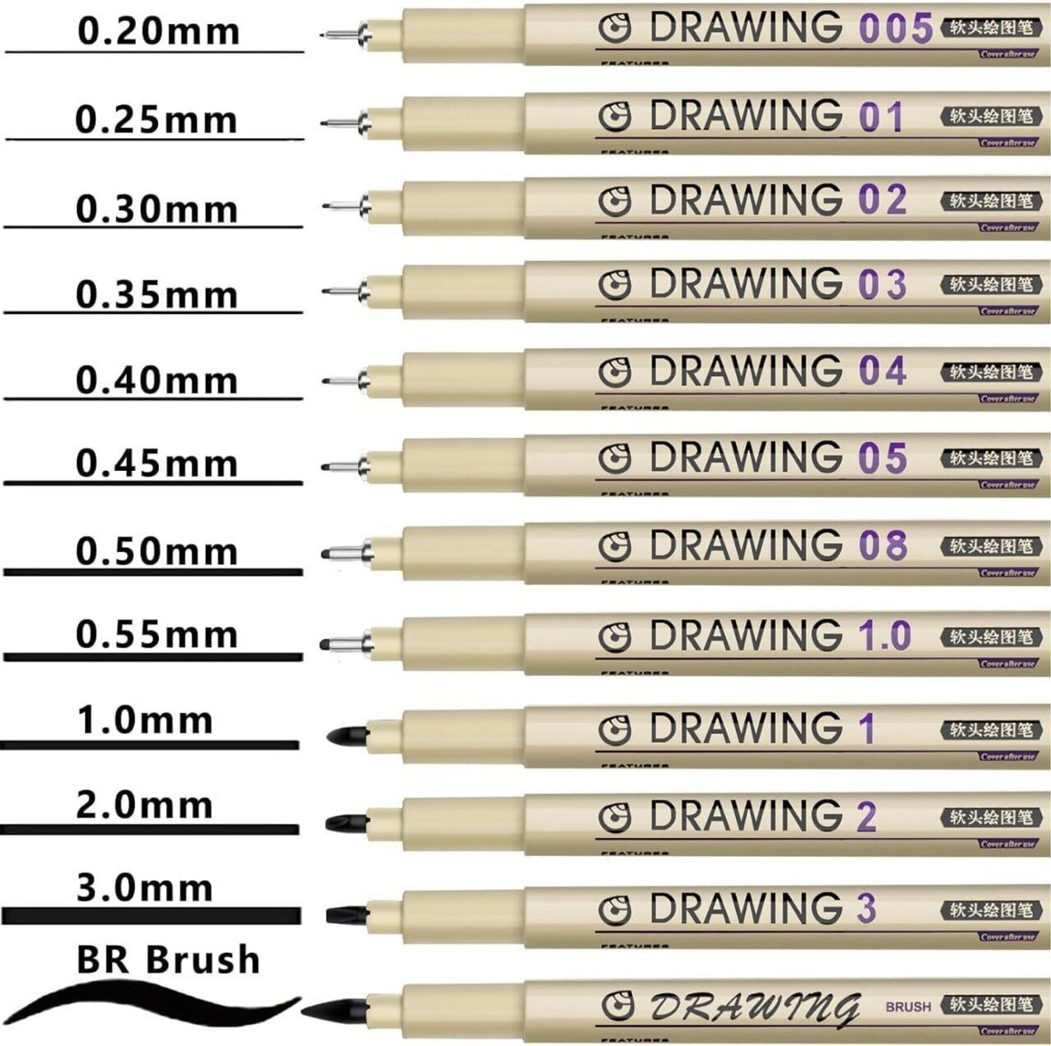 Image of hiyon 12PCS ART PEN Fineliner Pen