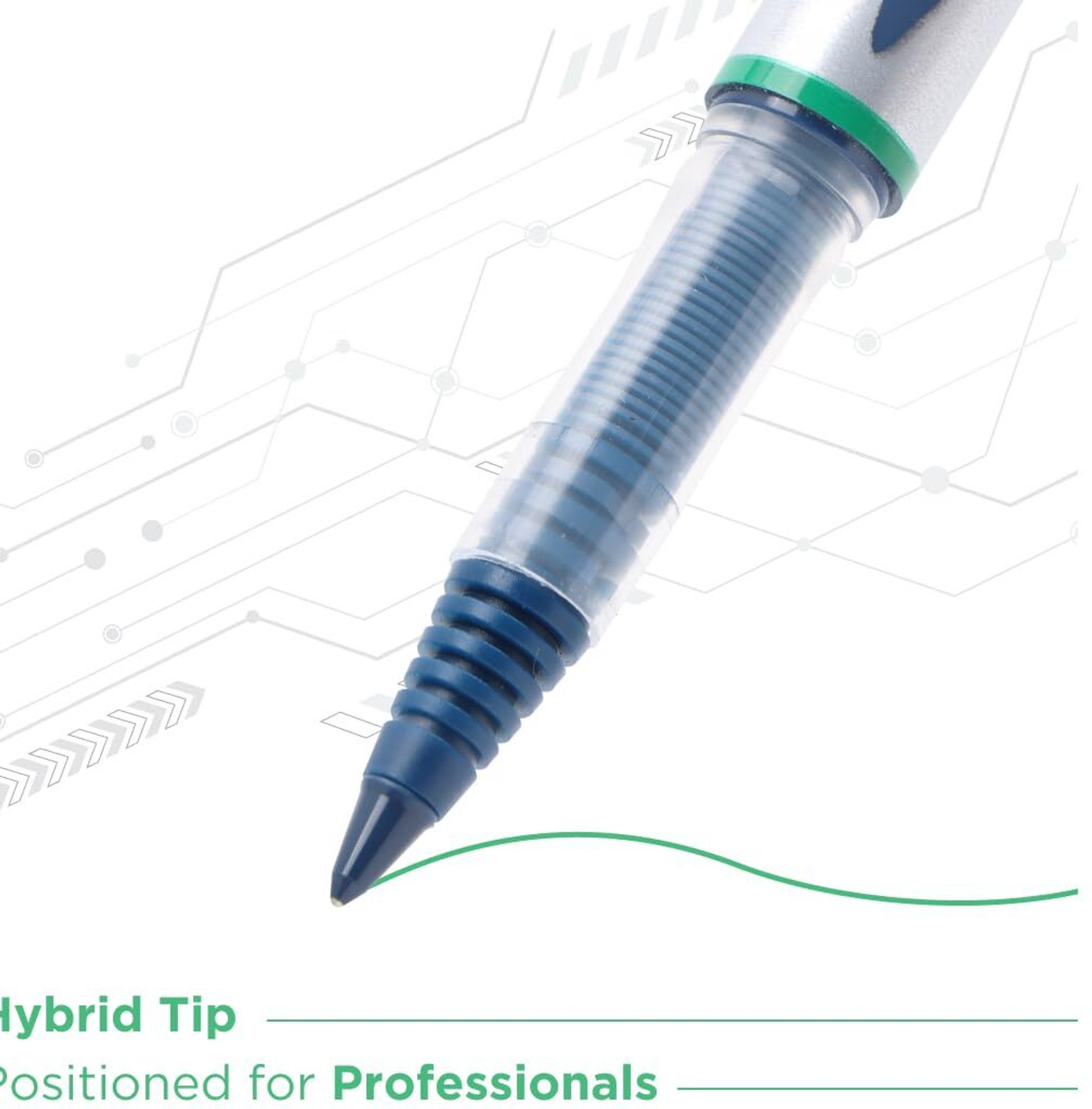 Image of Luxor Schneider LX Glider ( Blue + Black + Green ), Refillable, Hybrid Tip, Liquid Ink Roller Ball Pen
