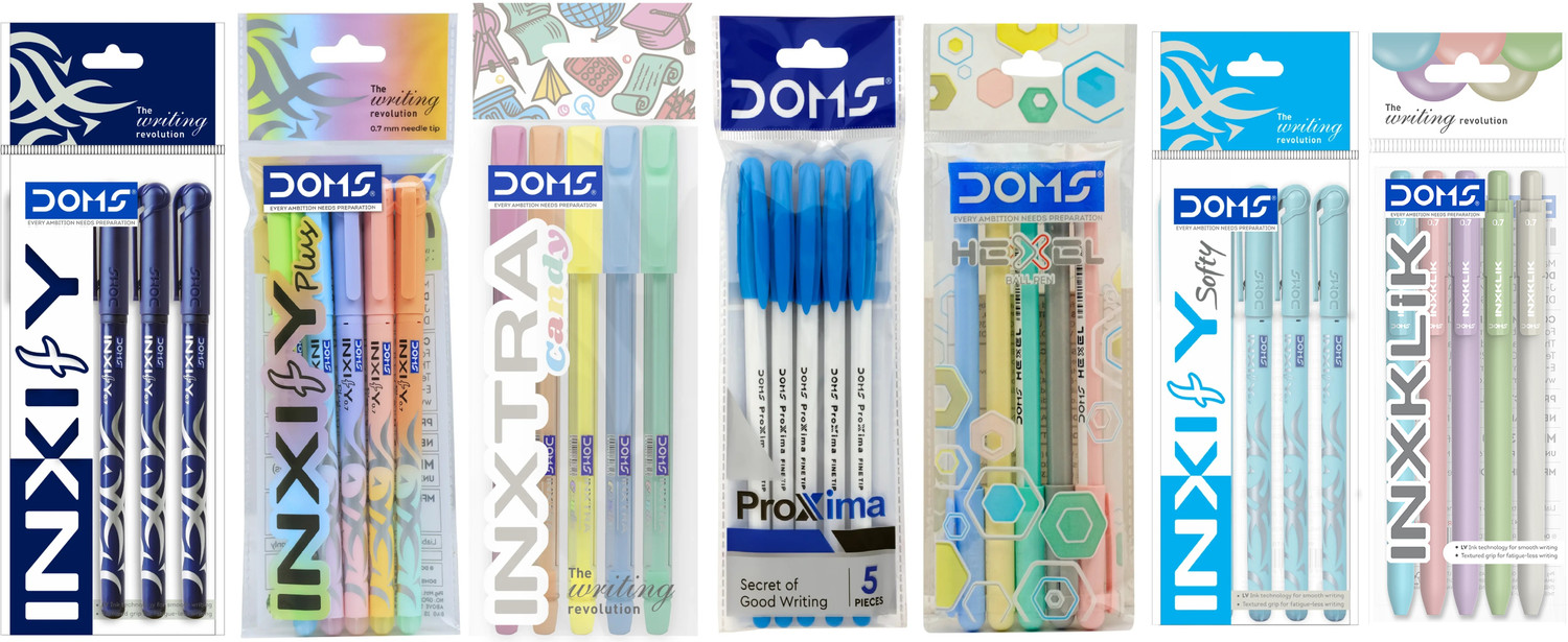 Image of DOMS ATTRACTIVE PEN COMBO Smooth Writing| 0.7mm Needle Tip Ball Pen