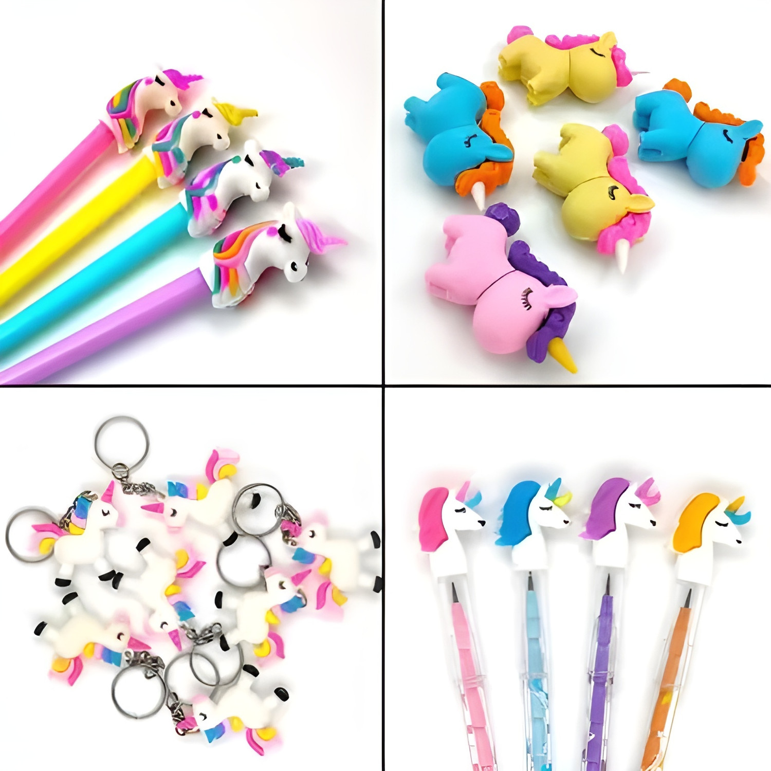 Image of vvn Unicorn Theme Built-in Calculator Vibrant Pink Color With Attractive Badge Keychain Pen Pencil Compact and Portable Best Combo Set Return Gift For Kids Art Plastic Pencil Box