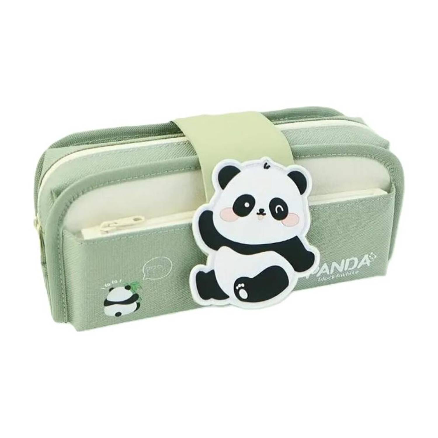 Akvanar panda Pencil pouch Compartment Large Stationery School Pencil Pouch Bagg 1 Art Canvas Pencil Box
