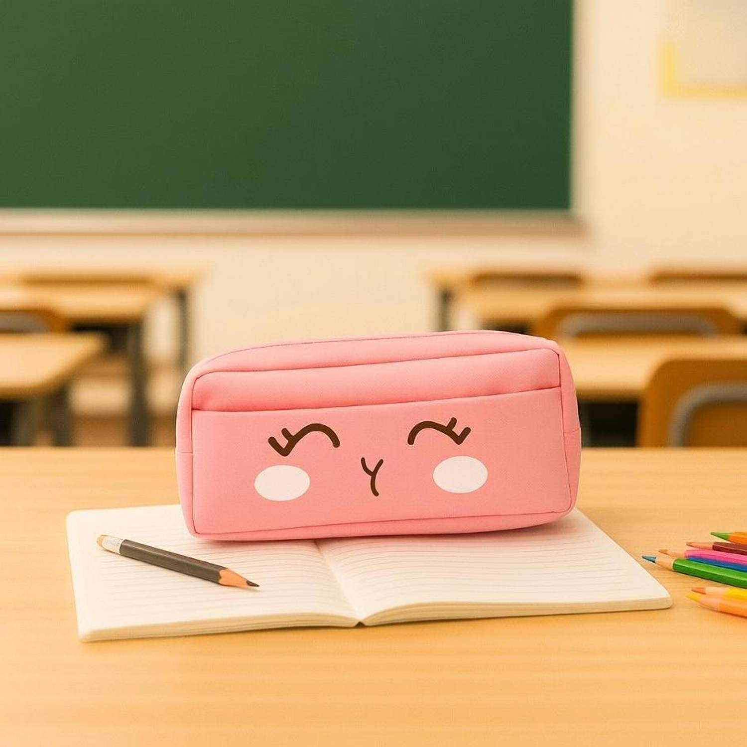 Asmirahcreation Cute printed pencil case for school kids for organizing stationeries, dust proof Printed Art Artificial Leather Pencil Box