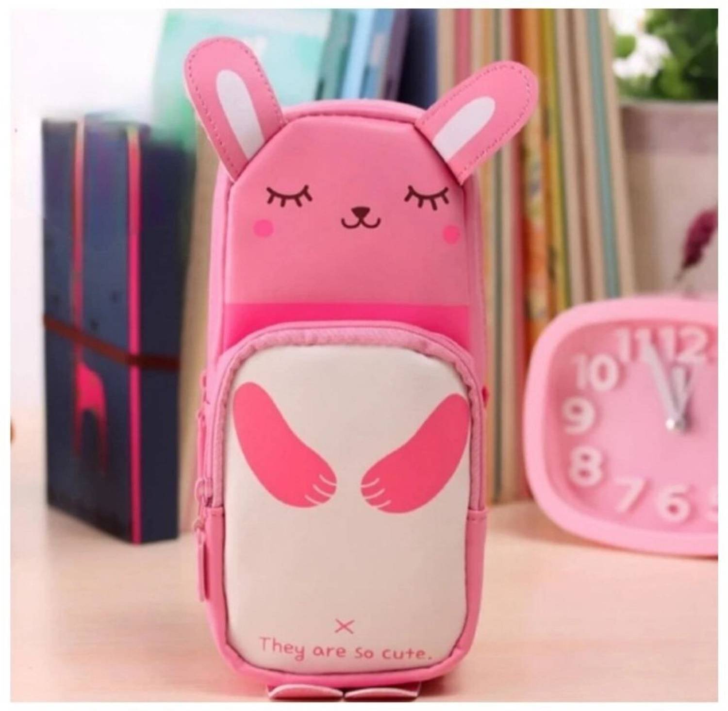 amaya creastion pink panda art work Art Artificial Leather Pencil Box