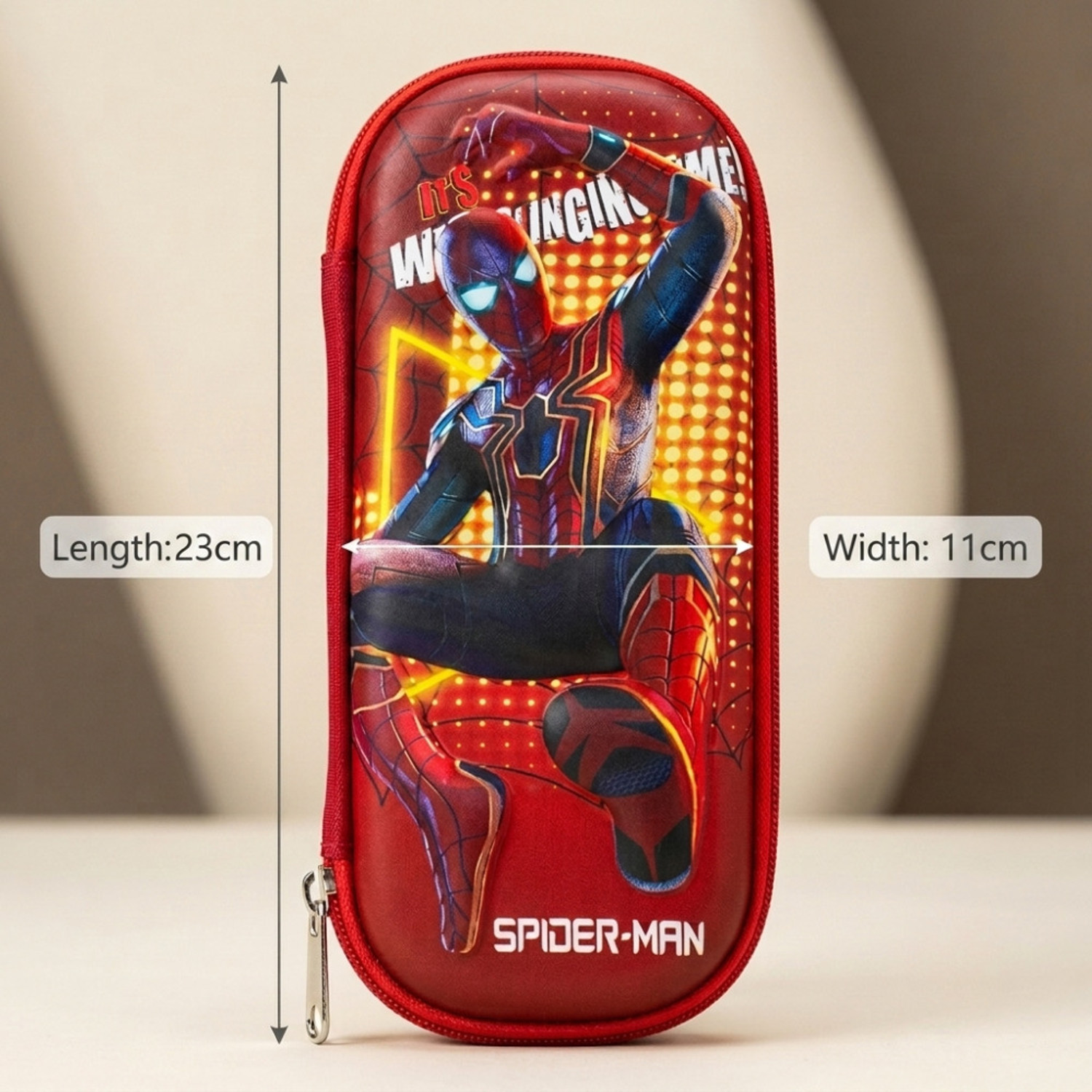 Image of CRAFTY CUDDLE Spider-Man EVA Hard Shell Pencil Pouch for Kids | Large Capacity| Spiderhero Art EVA Pencil Box