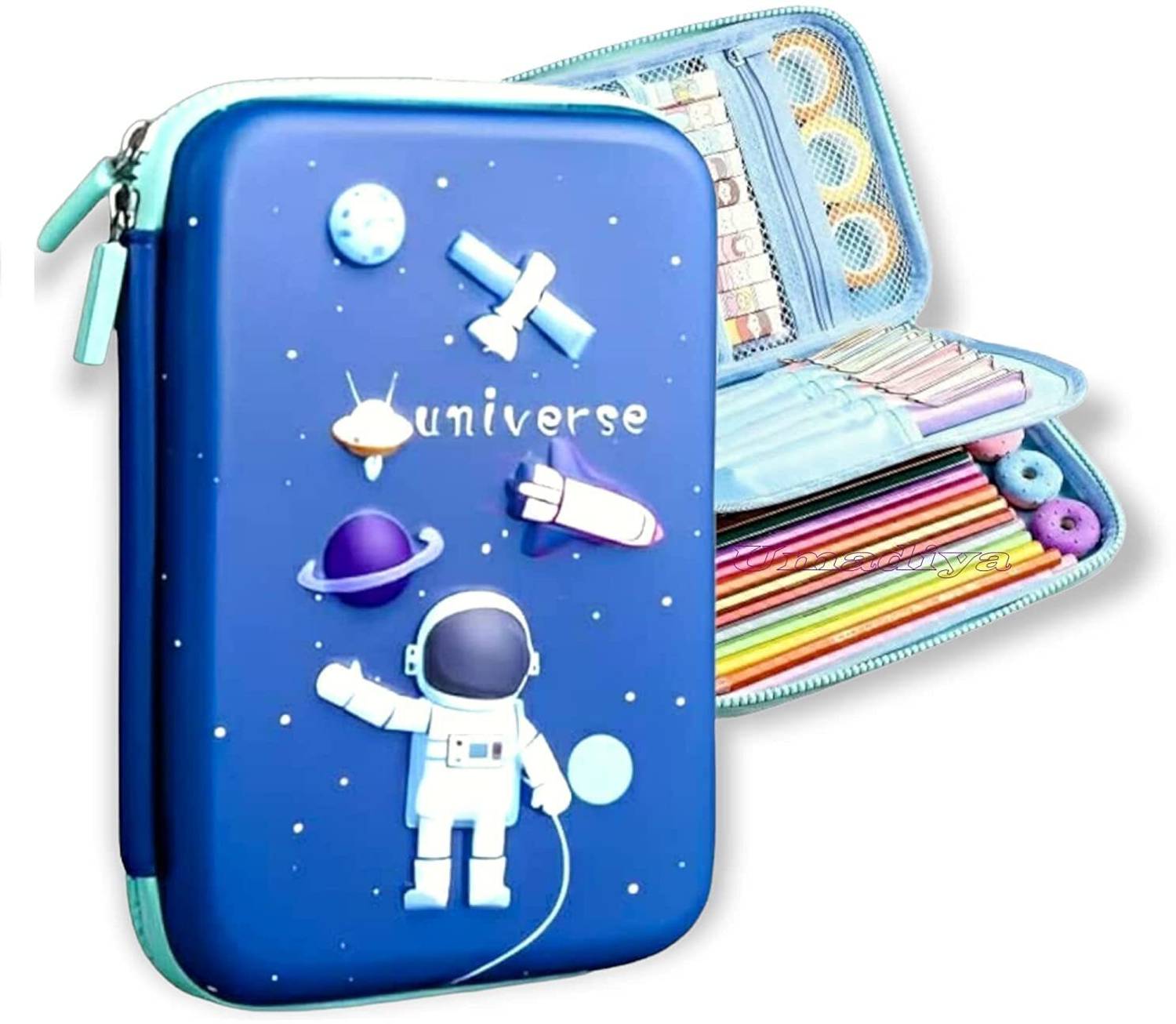 Akvanar big uiversal Pencil Case Large Capacity Pouch Pencil School Zipper Pouch Geometry Box