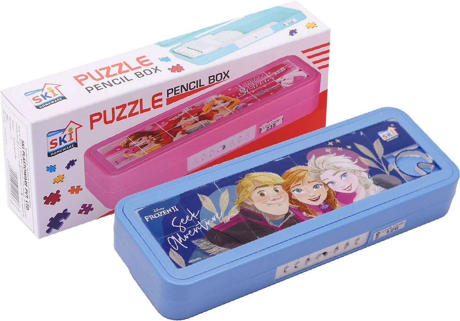 Flipkart.com | SKI Puzzle Plastic Pencil Box With Puzzle game And