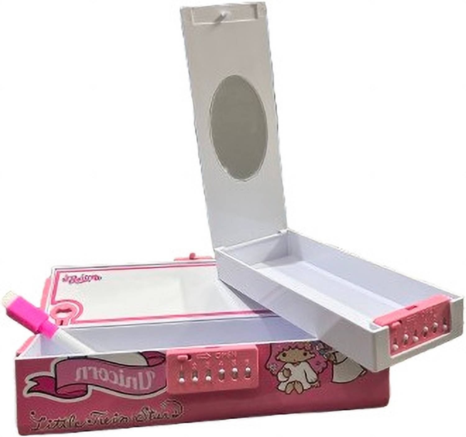 Flipkart.com | ZAKURA Double lock geometry Unicorn, Pink Art