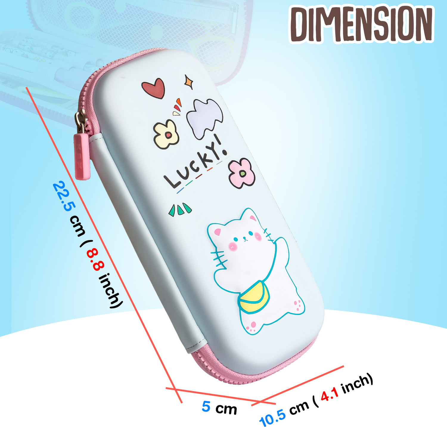Image of JOY MAKER KBX7064 cat Art EVA Pencil Box