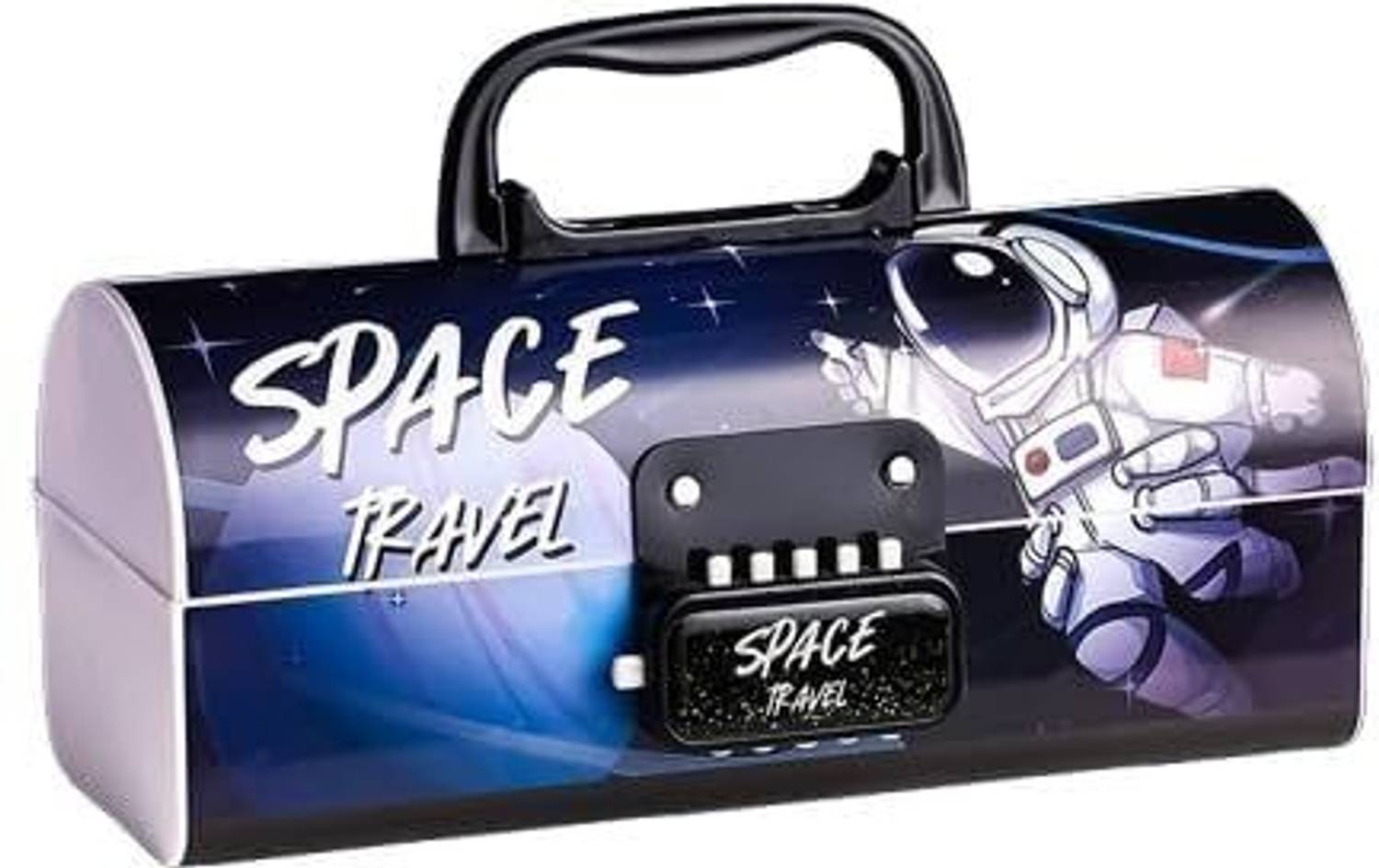 calyxia Space Theme Pencil Box for Kids, Kids Pen & Pencil Box Password Lock 1 Art Plastic Pencil Box