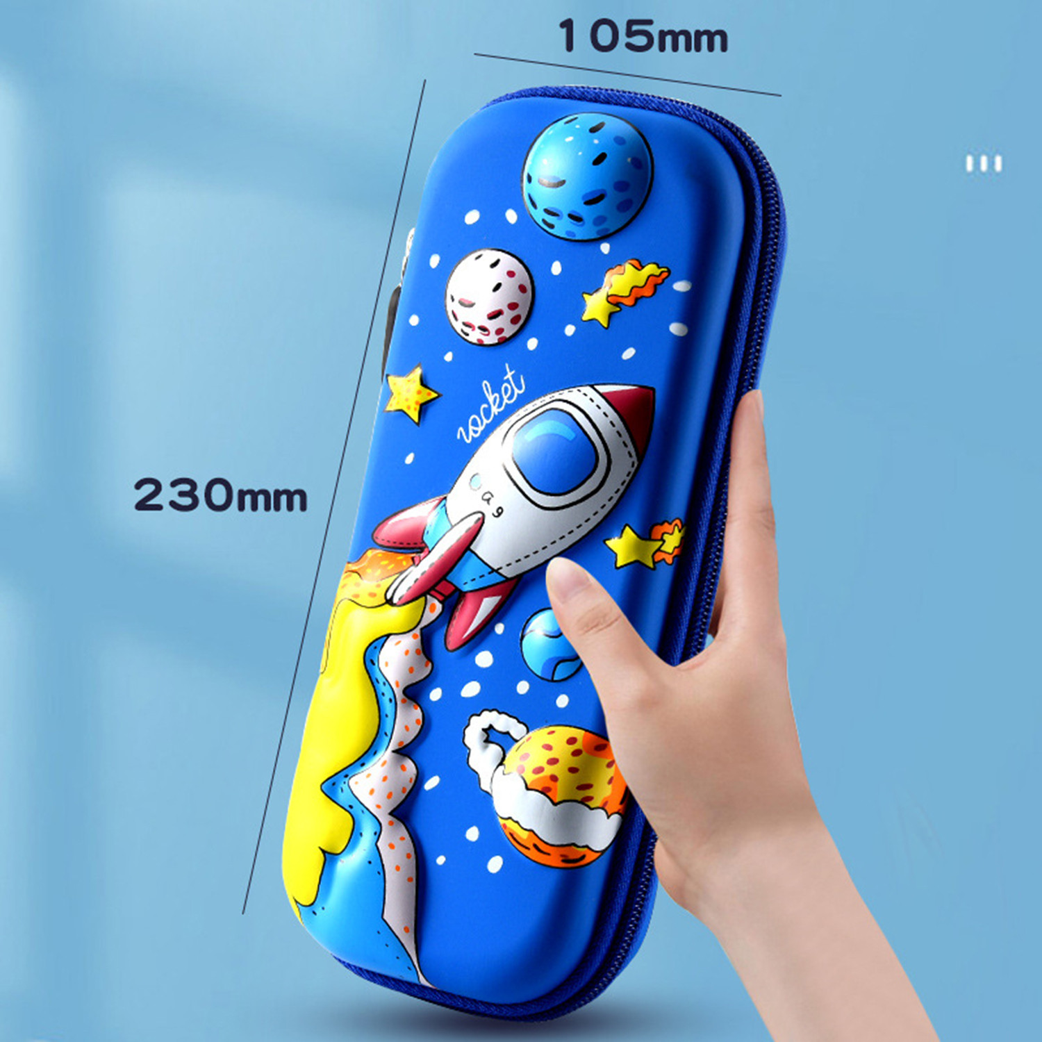 Image of shree giriraj enterprise JOY MAKER pencil box Space Ship Rocket Quest Art Plastic Pencil Box