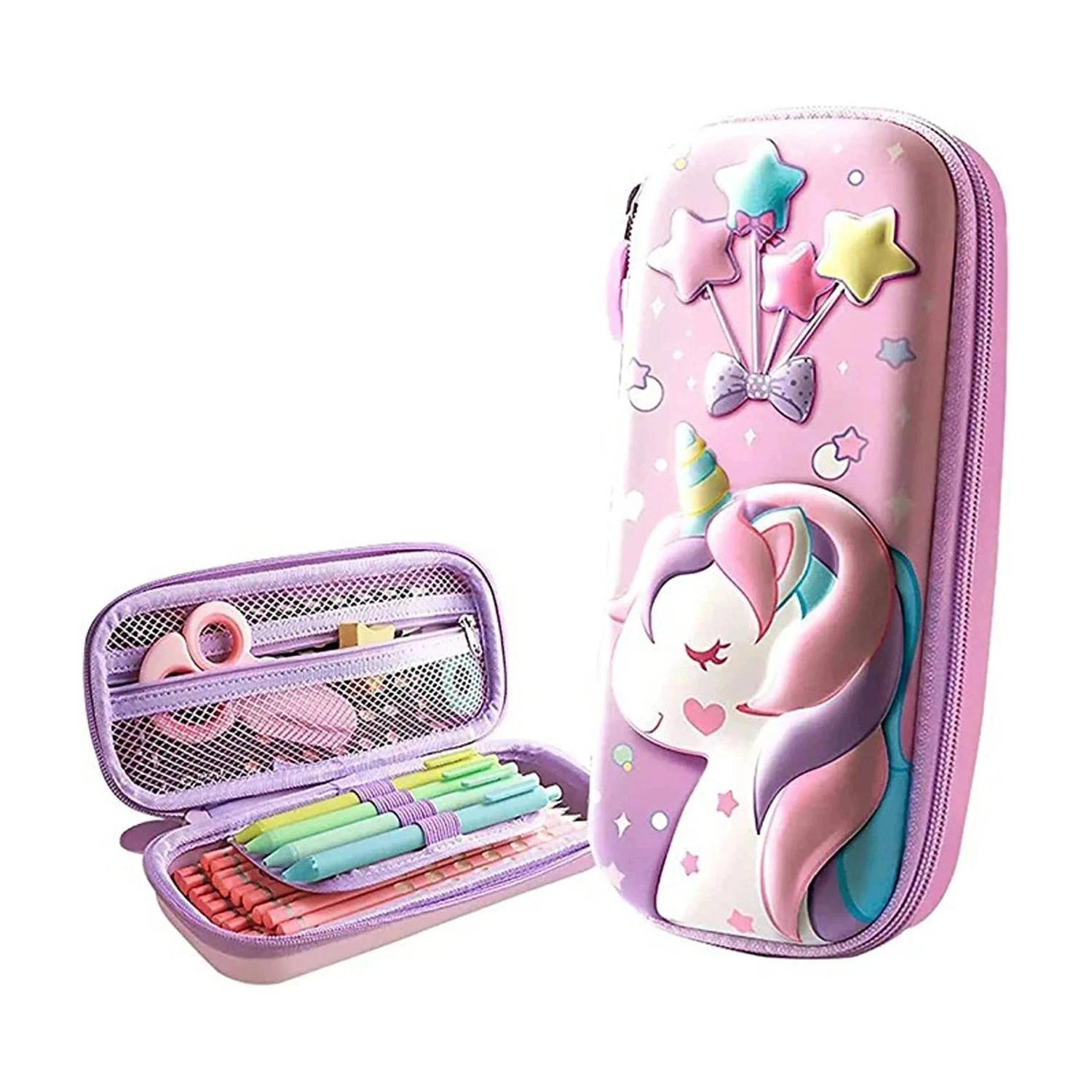 JELLIFY JOY MAKER 3D Case Stationery , Cosmetic Zip Pouch Bag For Girls Unicorn Art EVA Pencil Boxes