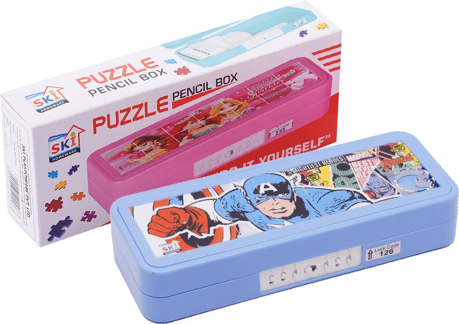Flipkart.com | SKI Puzzle Pencil Box With Password Number Lock