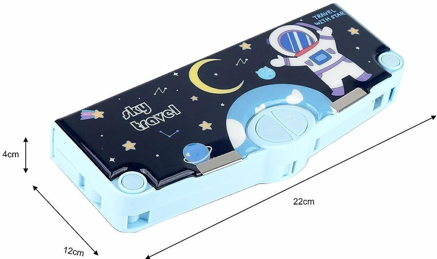Image of J K INTERNATIONAL DarkBlue-KBX DarkBlue-KBX Art Plastic Pencil Box
