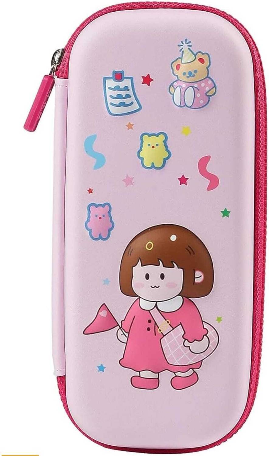 Akvanar SCHOOL GIRL HARDTOP EVA PEN PENCIL STATIONERY POUCH Geometry Box