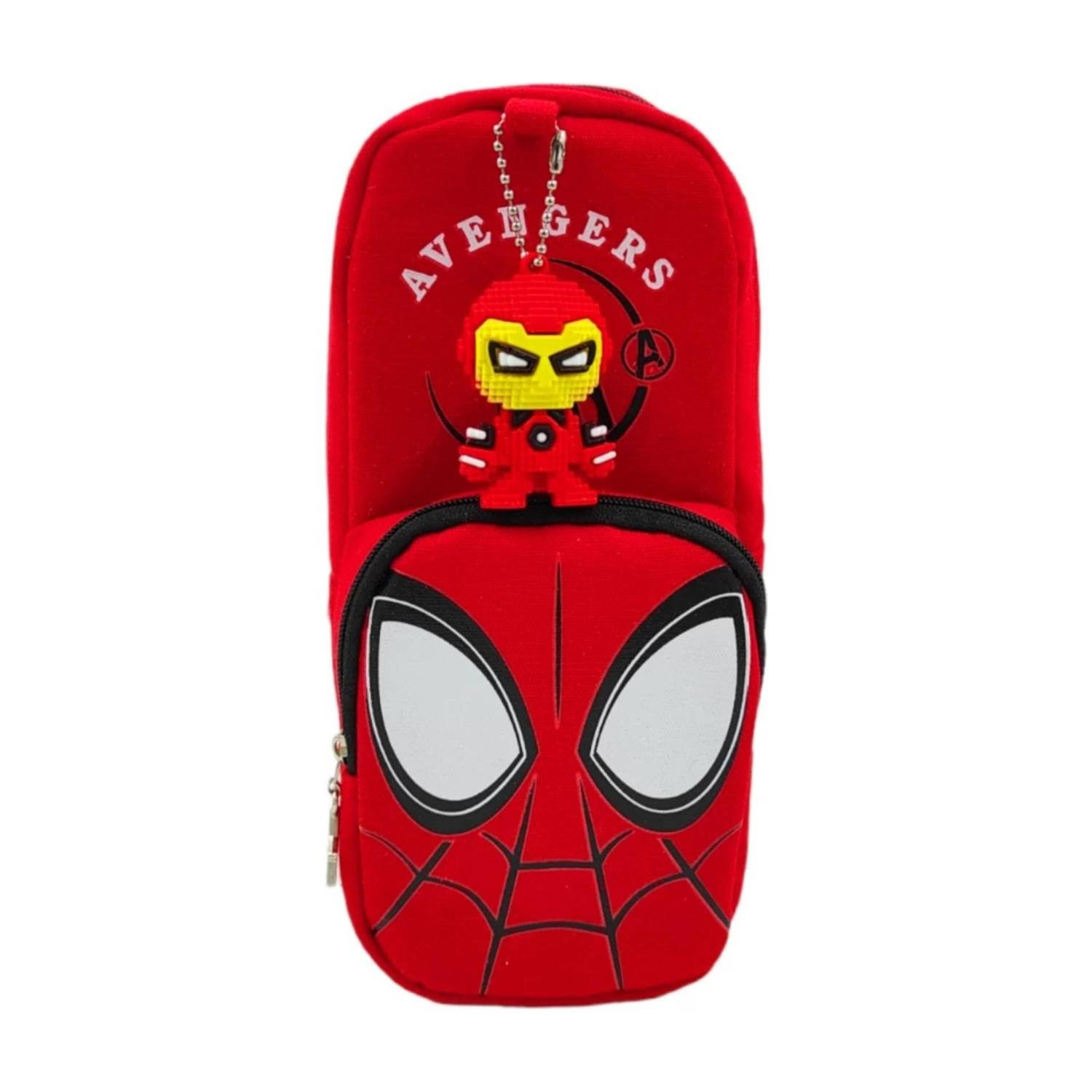 AJSTRUGGLE Spiderman Pencil Pouch for kids geometry Pouch for boys with stationery organizer Art Artificial Leather Pencil Box