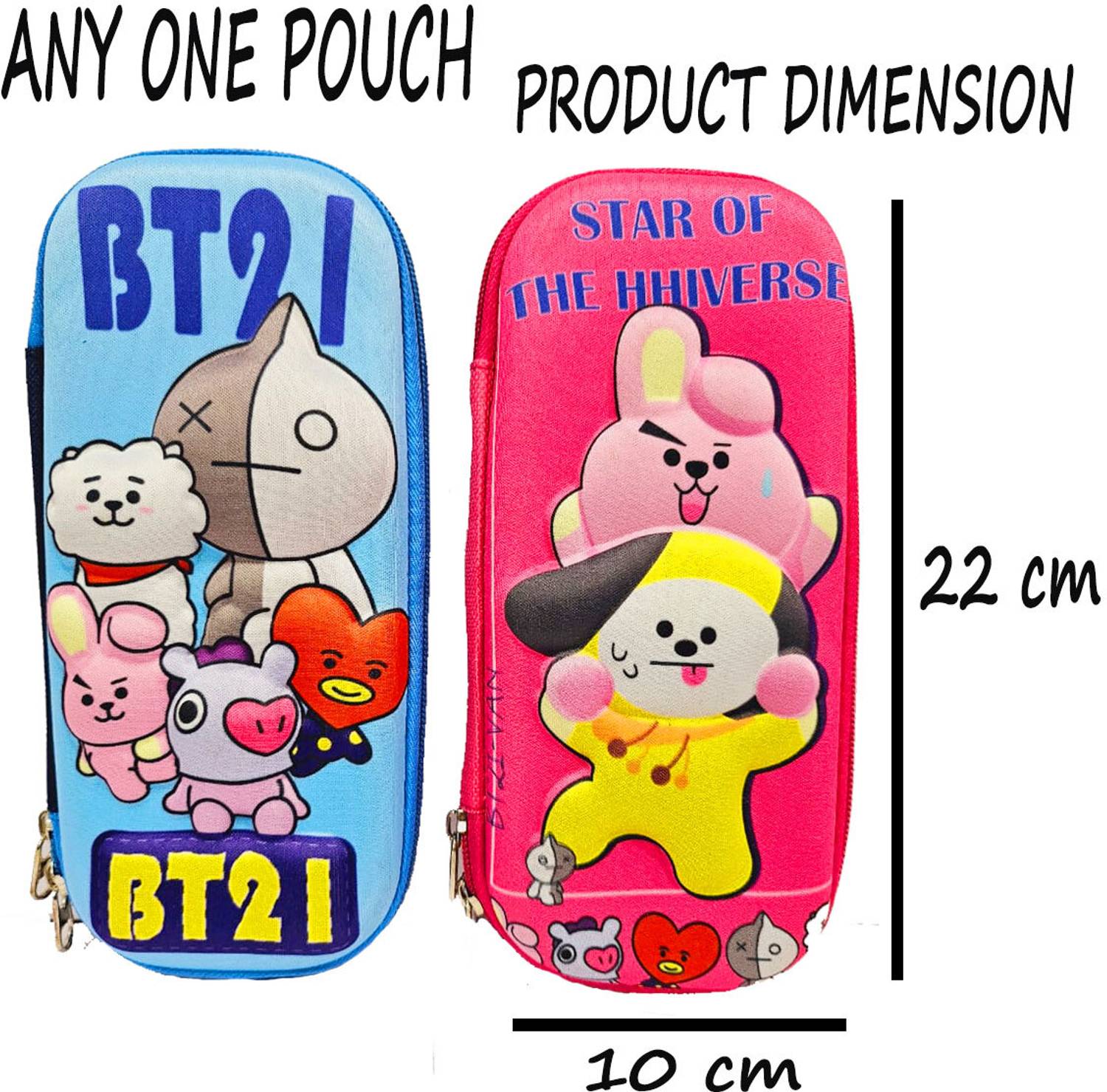 Flipkart.com | Neel BT-21/BTS Theme 3D Pencil Pouch with All