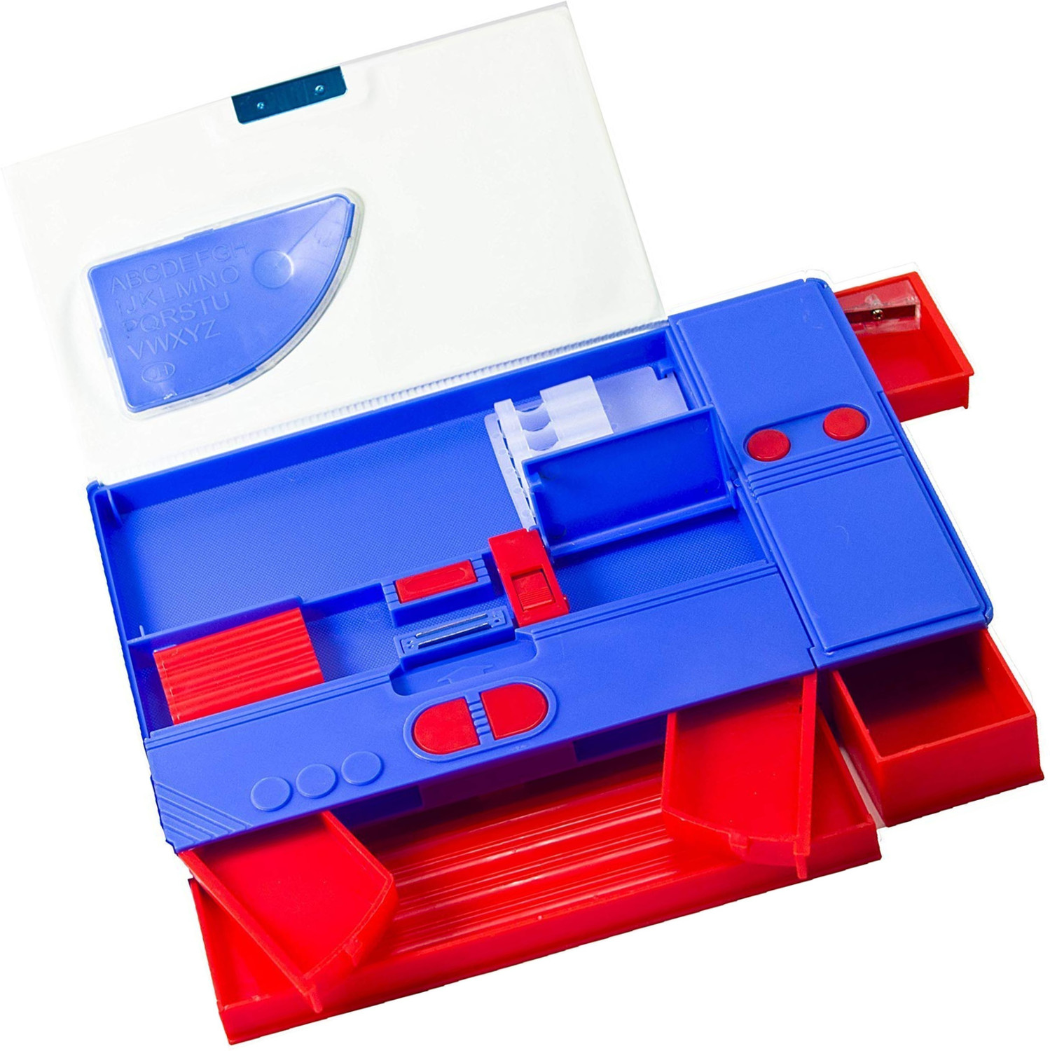 Image of Celebrino SPIDERMAN Calculator Gadget Pencil Box SPIDERMAN, 6 Hidden Pockets Art Plastic Pencil Box