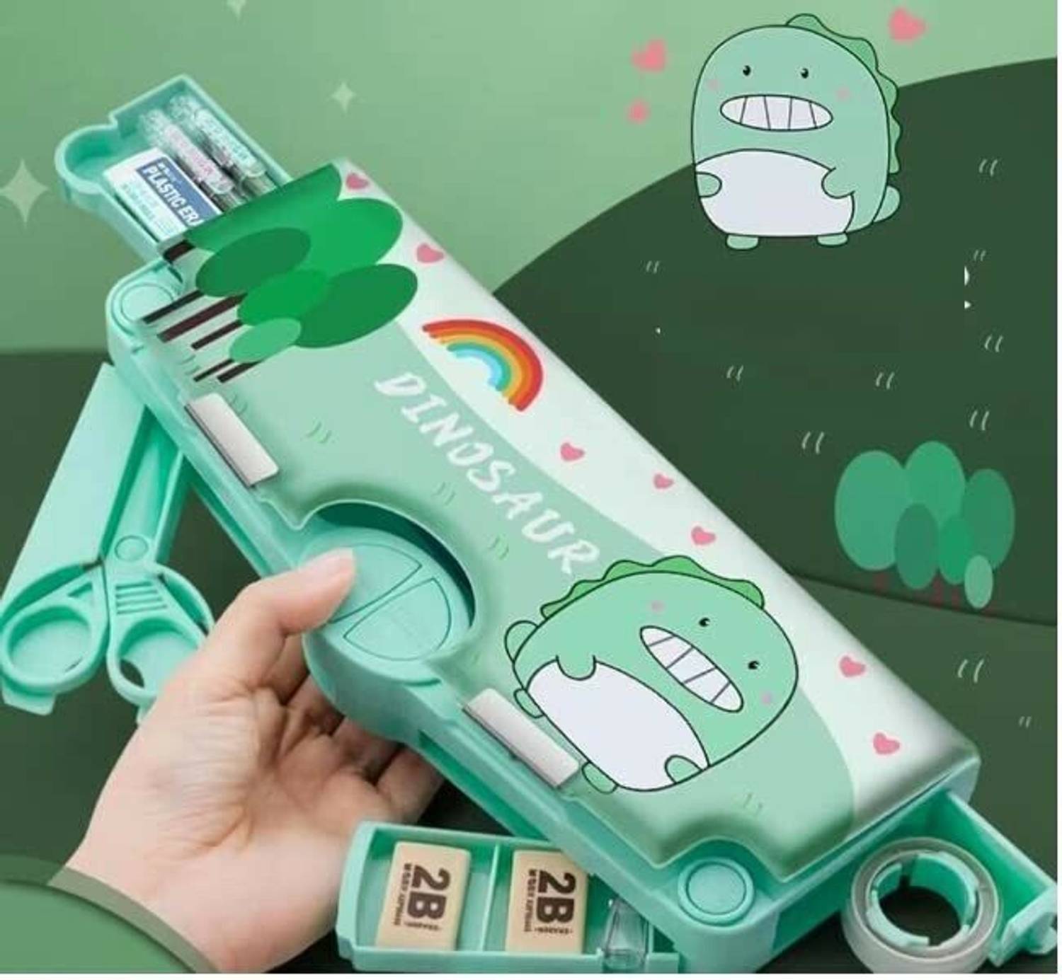 Flipkart.com | ZHASK 7068 Dinosaur Art Plastic Pencil Box - Box