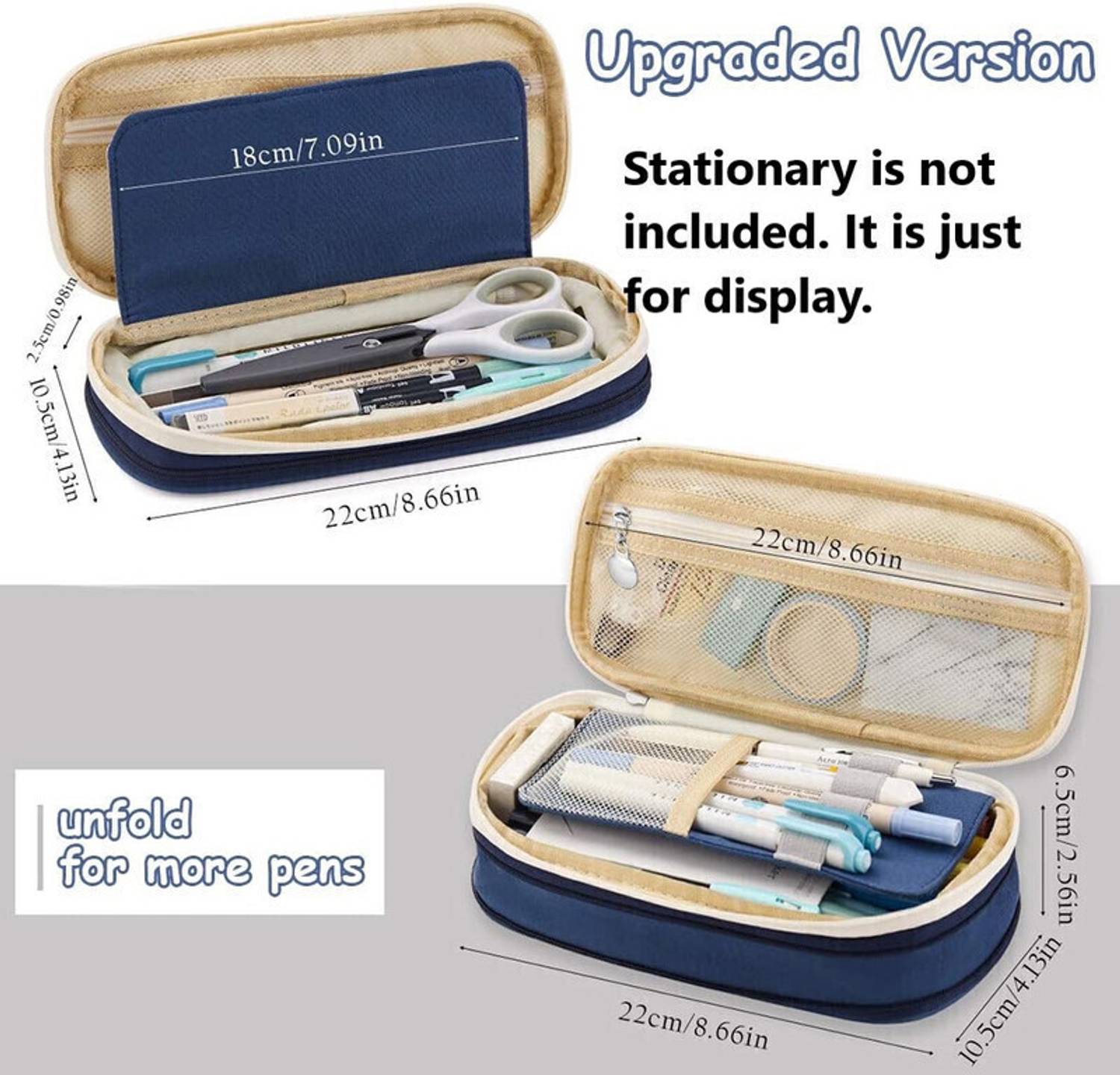 ZELIX Multi-Compartment Art Canvas Pencil Box - Image 3