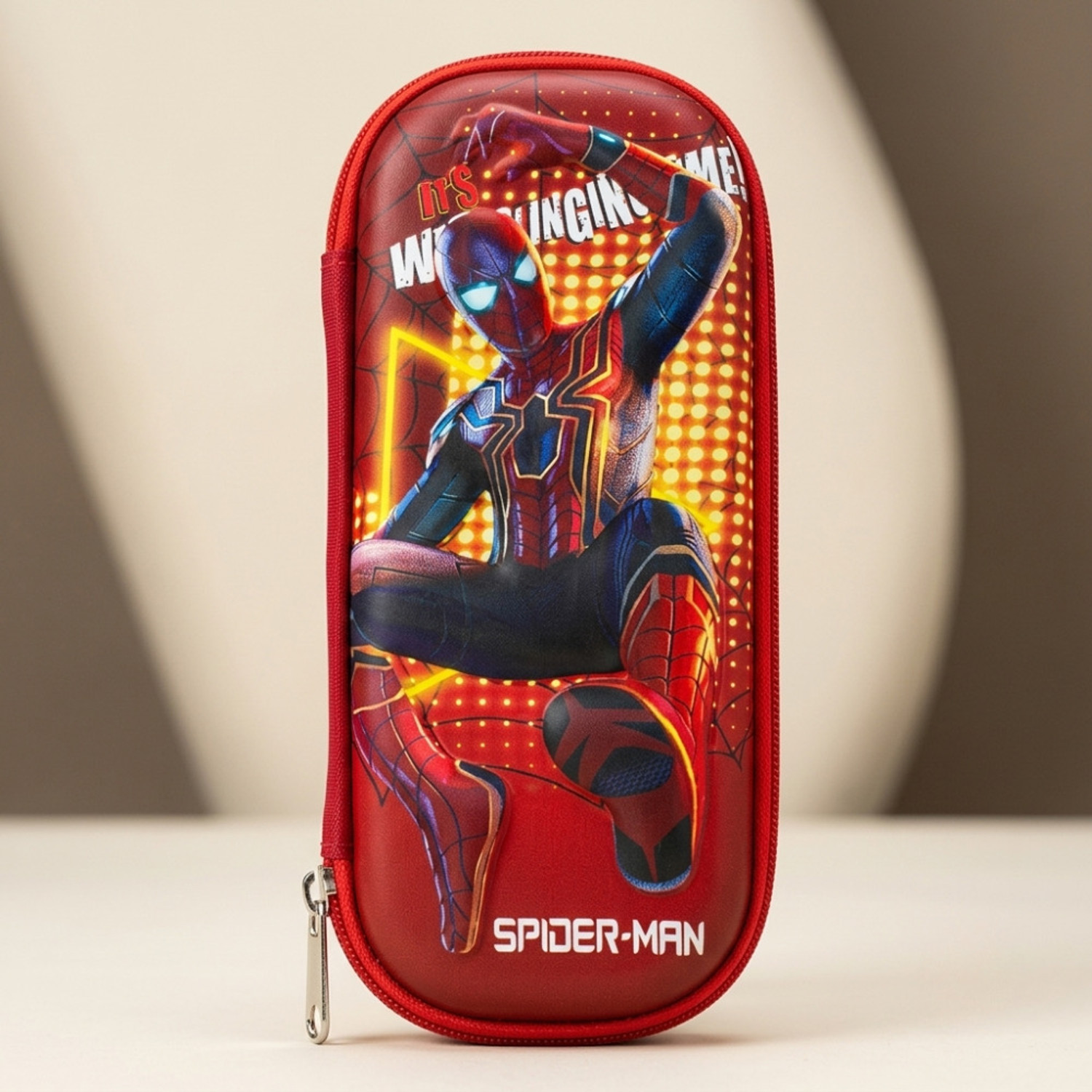 Image of CRAFTY CUDDLE Spider-Man EVA Hard Shell Pencil Pouch for Kids | Large Capacity| Spiderhero Art EVA Pencil Box