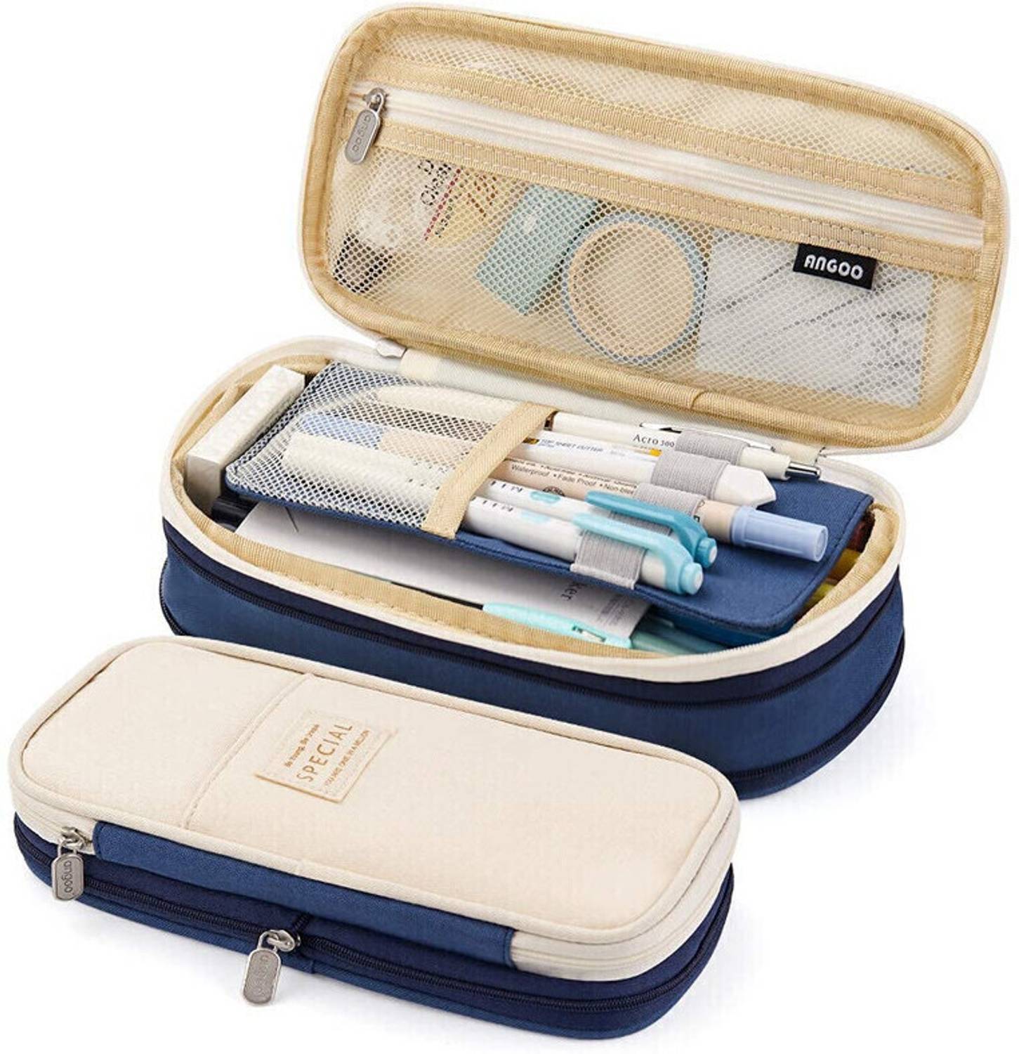 ZELIX Multi-Compartment Art Canvas Pencil Box - Image 1