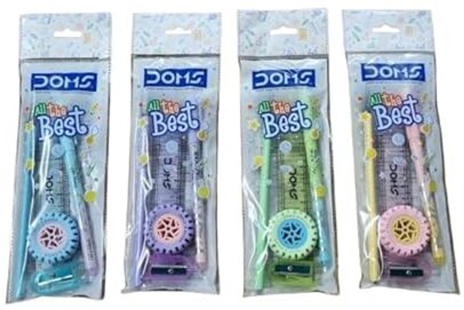 Image of DOMS All The Best Exam Kit - Pen, Pencil, Scale, Sharpener & Eraser (5 Pc Set) Pencil