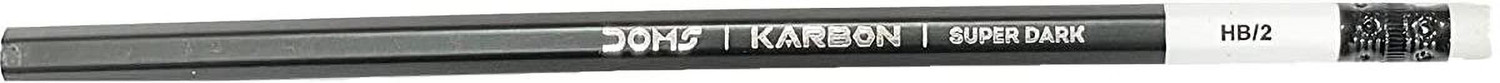 Image of DOMS Karbon Eraser Tipped Super Dark Pencil Pencil
