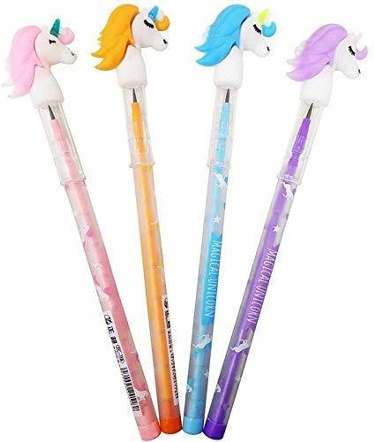 AncientKart Stack Pencil Unicorn Designed Set of 4 Pencil