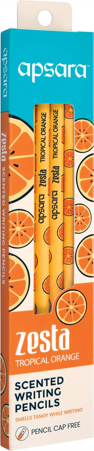 APSARA Zesta Scented Pencils Pack of 6 Pencil (Tropical Orange) Pencil