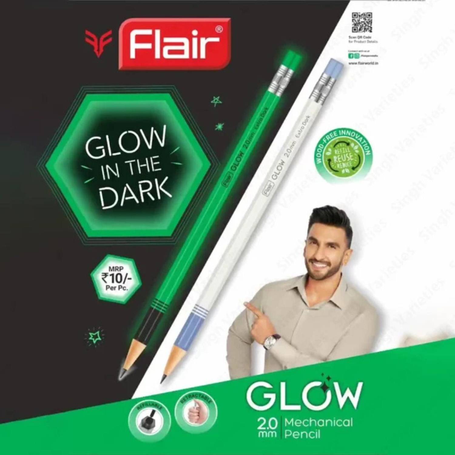 Luna FLAIR GLOW Mechanical Pencil Pack of 10 - Image 2