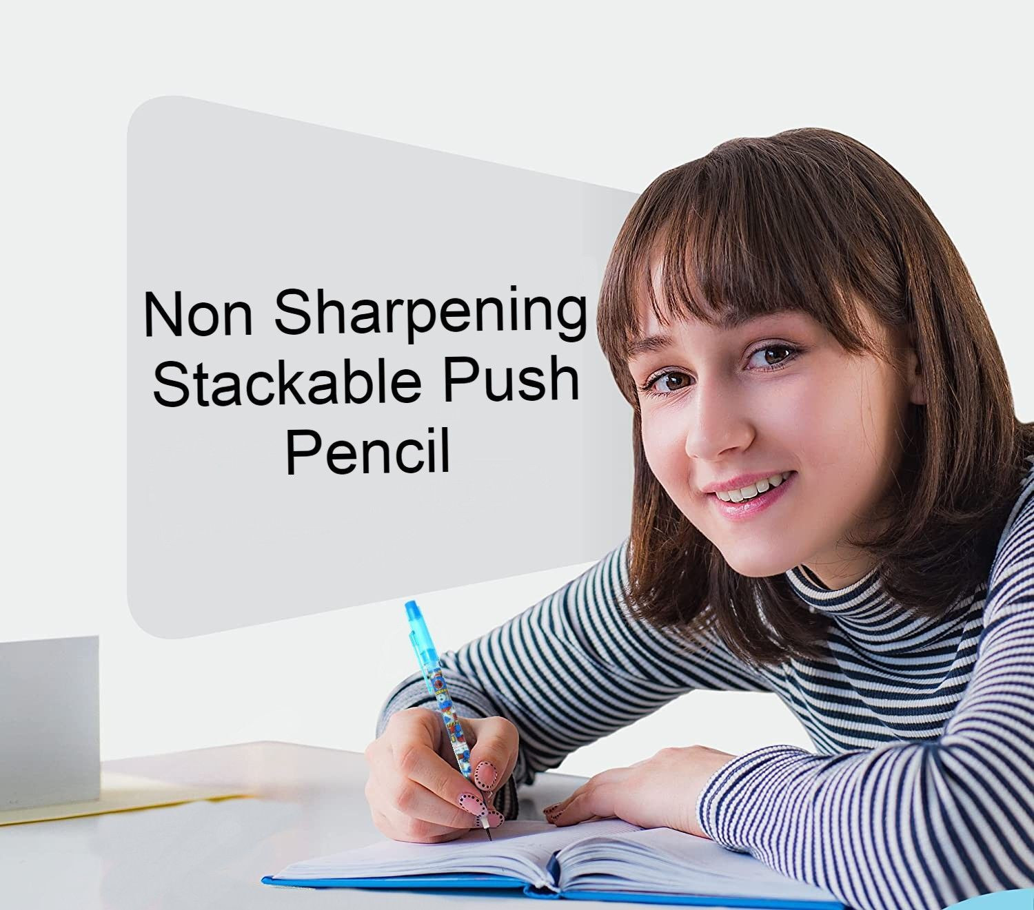 Image of Kartual Return Gift For Kids / Non Sharpening Stackable Pencil / Push Pencils For Kids Pencil