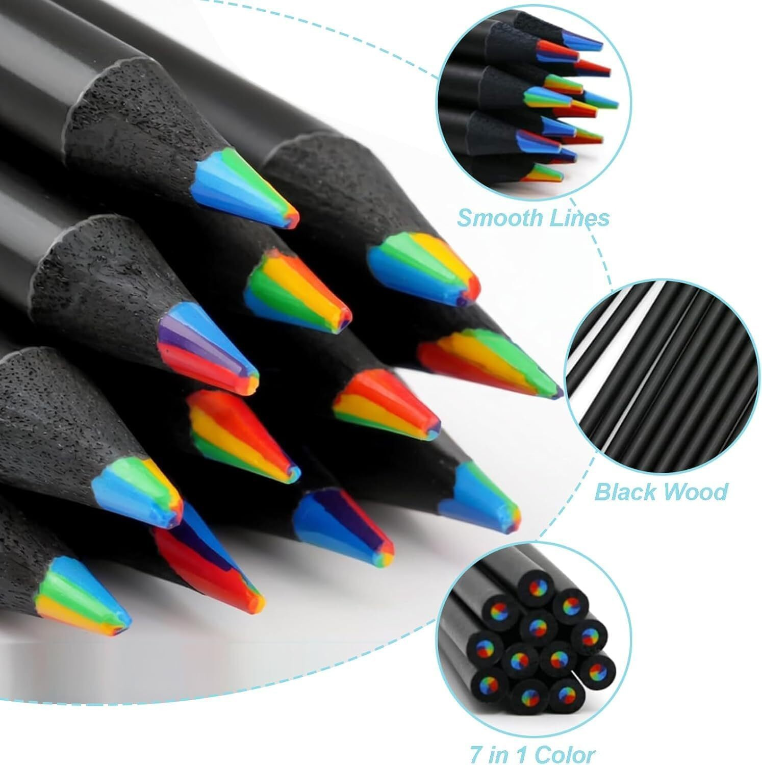 Image of crownsmill Color Pencil ROUND Shaped Color Pencils