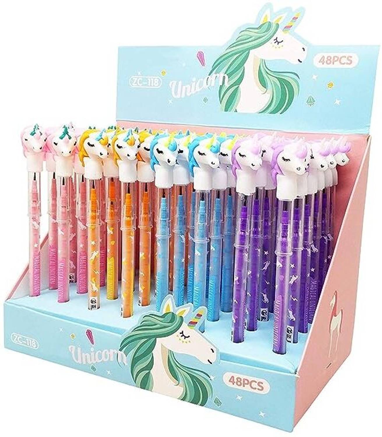 AARNASHOPPE UNICORN THEME LEAD BULLET PENCIL, PACK OF 8 PENCILS Pencil Pencil