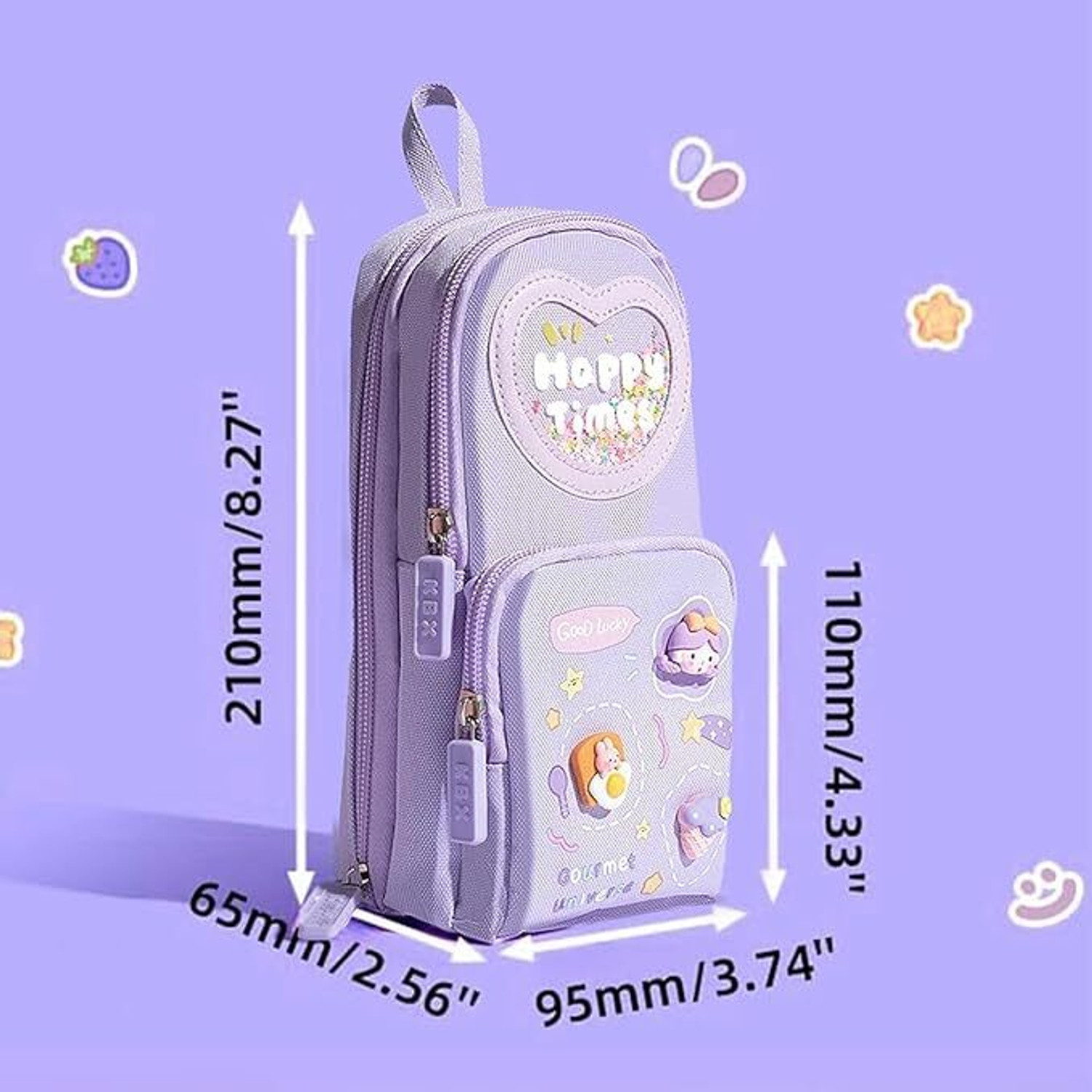 Image of HS ENTERPRISE Kawaii Stationery Series Cartoon / Kawaii Print Art Canvas Pencil Box