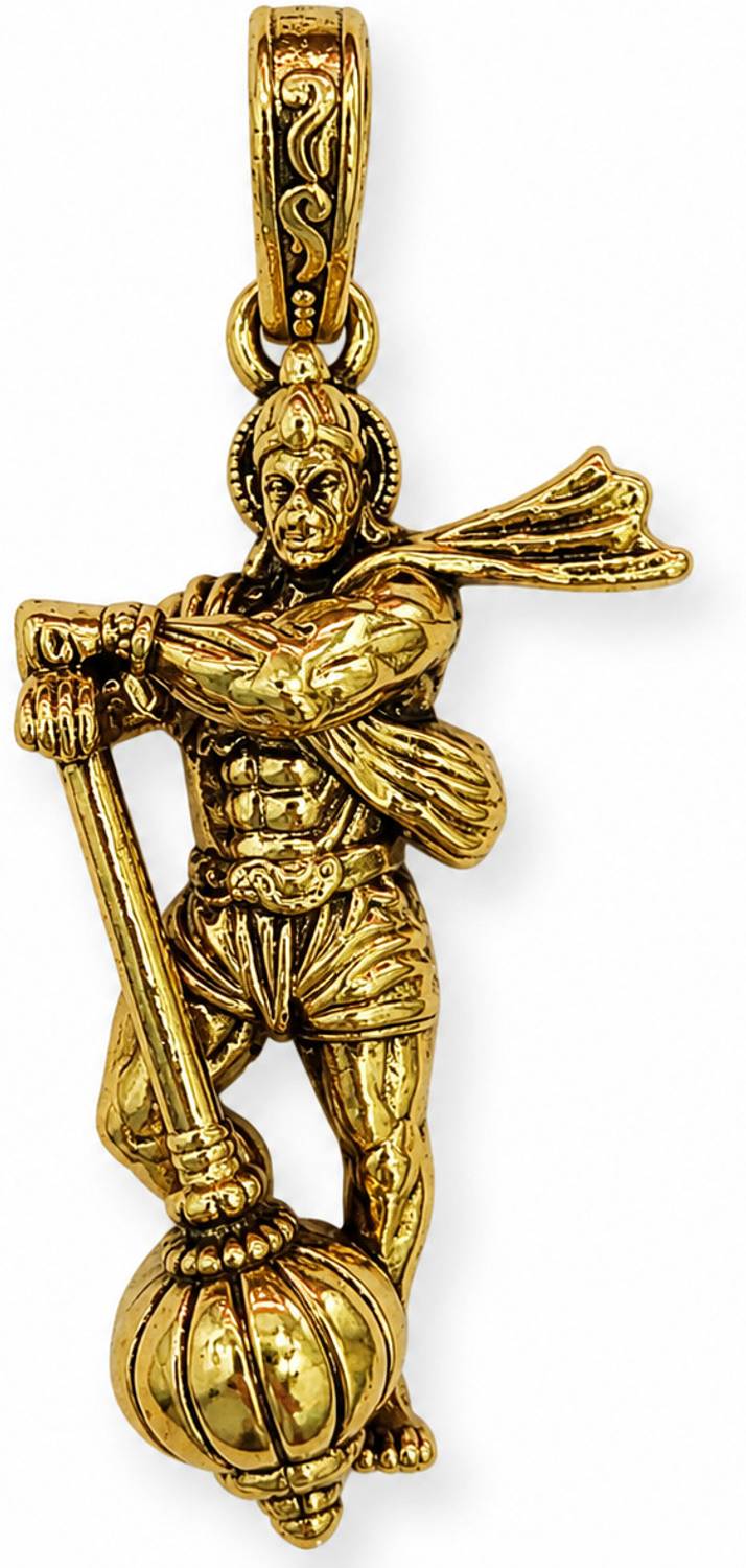 AMRAT NAATH JEWELLERS Bajrangbali Hanuman Power Pendant Gold-plated Brass Pendant