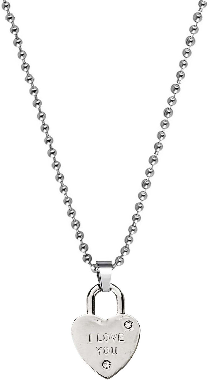 Image of Sullery I Love You Valentine Special Heart Couple Pendant Stainless Steel Pendant