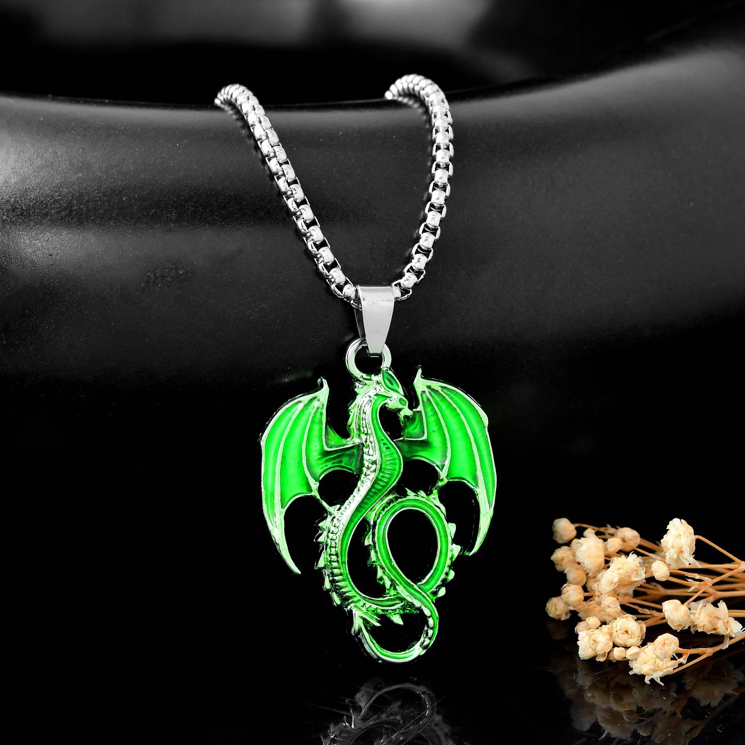 Murliwala Glow in the Dark Wolf Pendant - Image 1