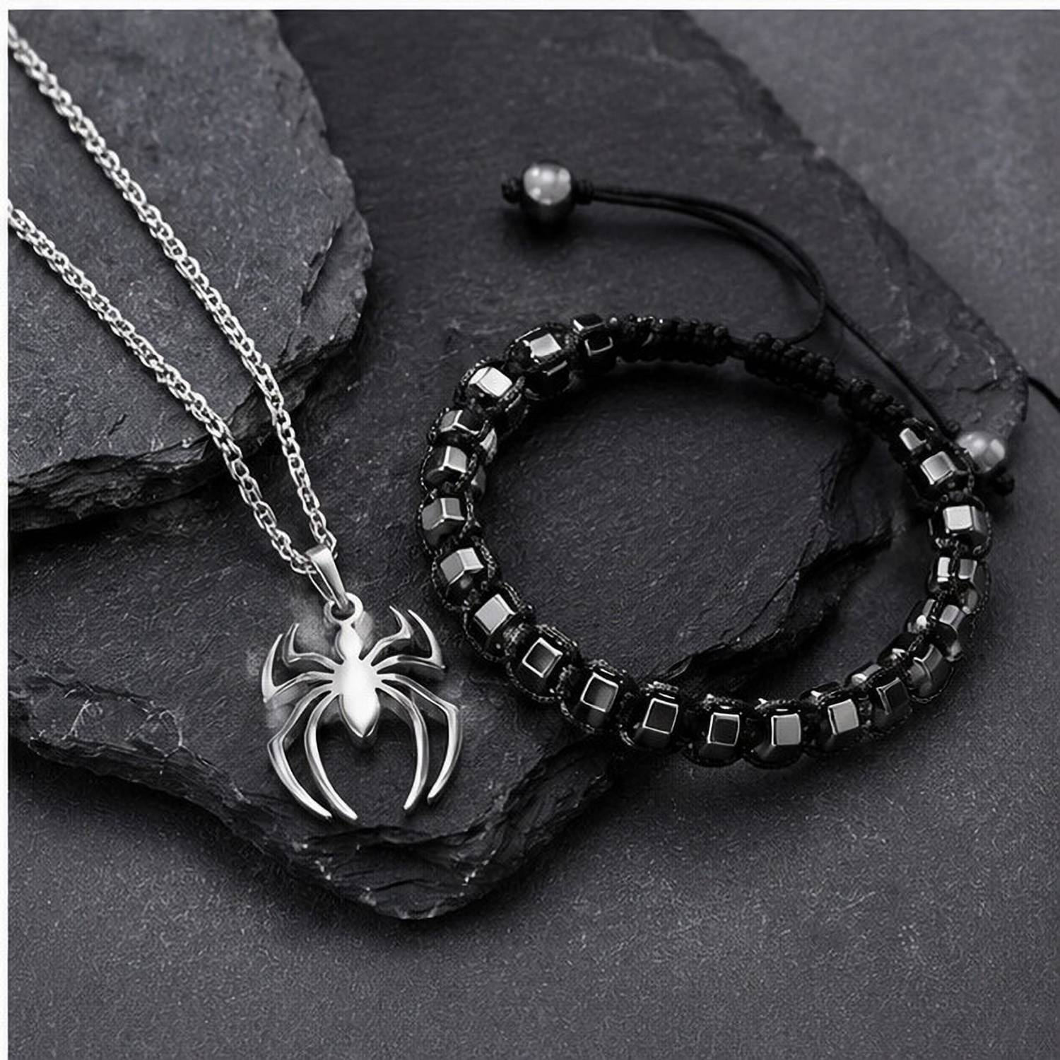 MaAura Silver Spider Pendant Chain - Image 4
