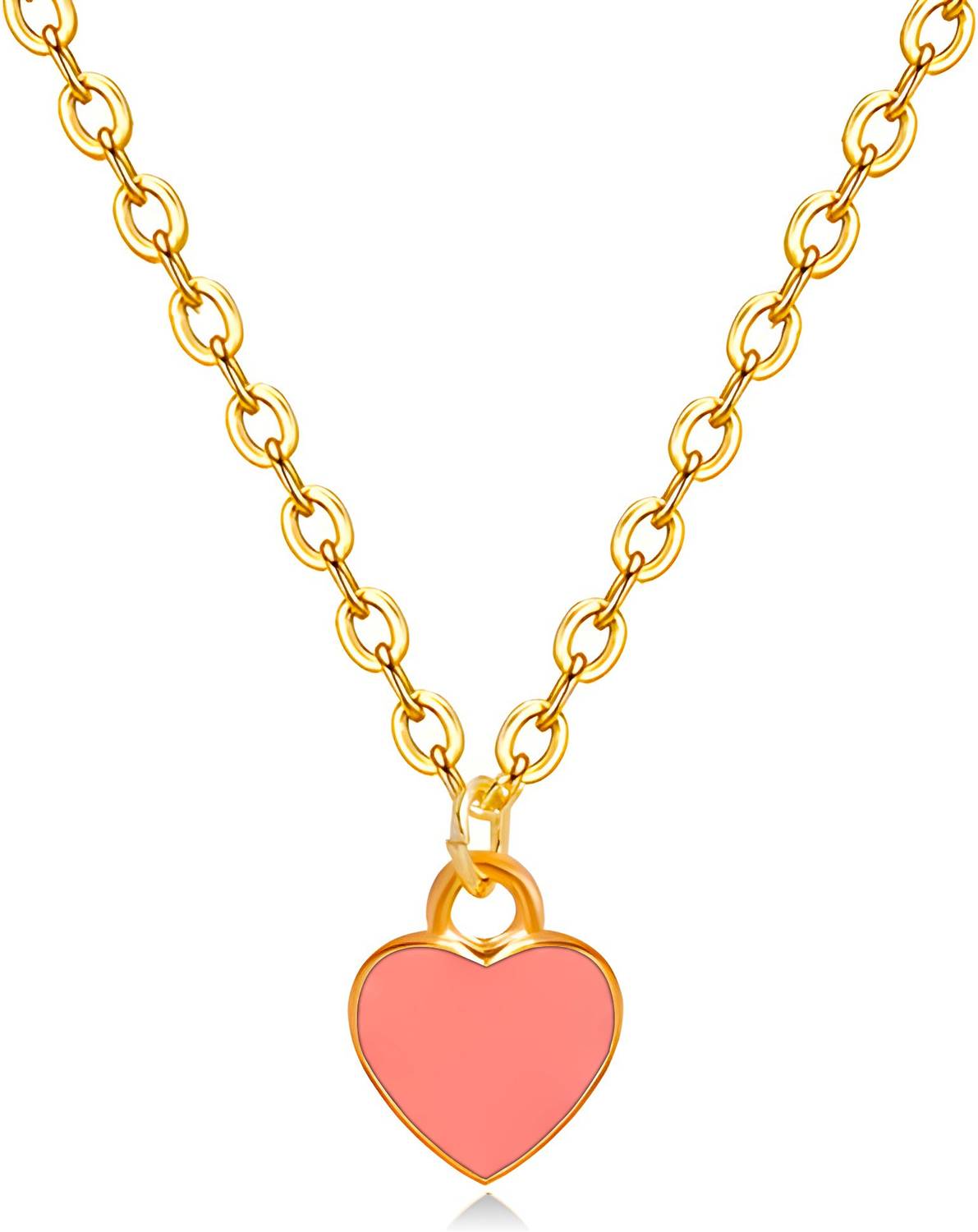 AmazingKarts Stylish Black Pendant Heart Design Gold-plated Tiny Heart Pendant Love for Women Gold-plated Metal Pendant
